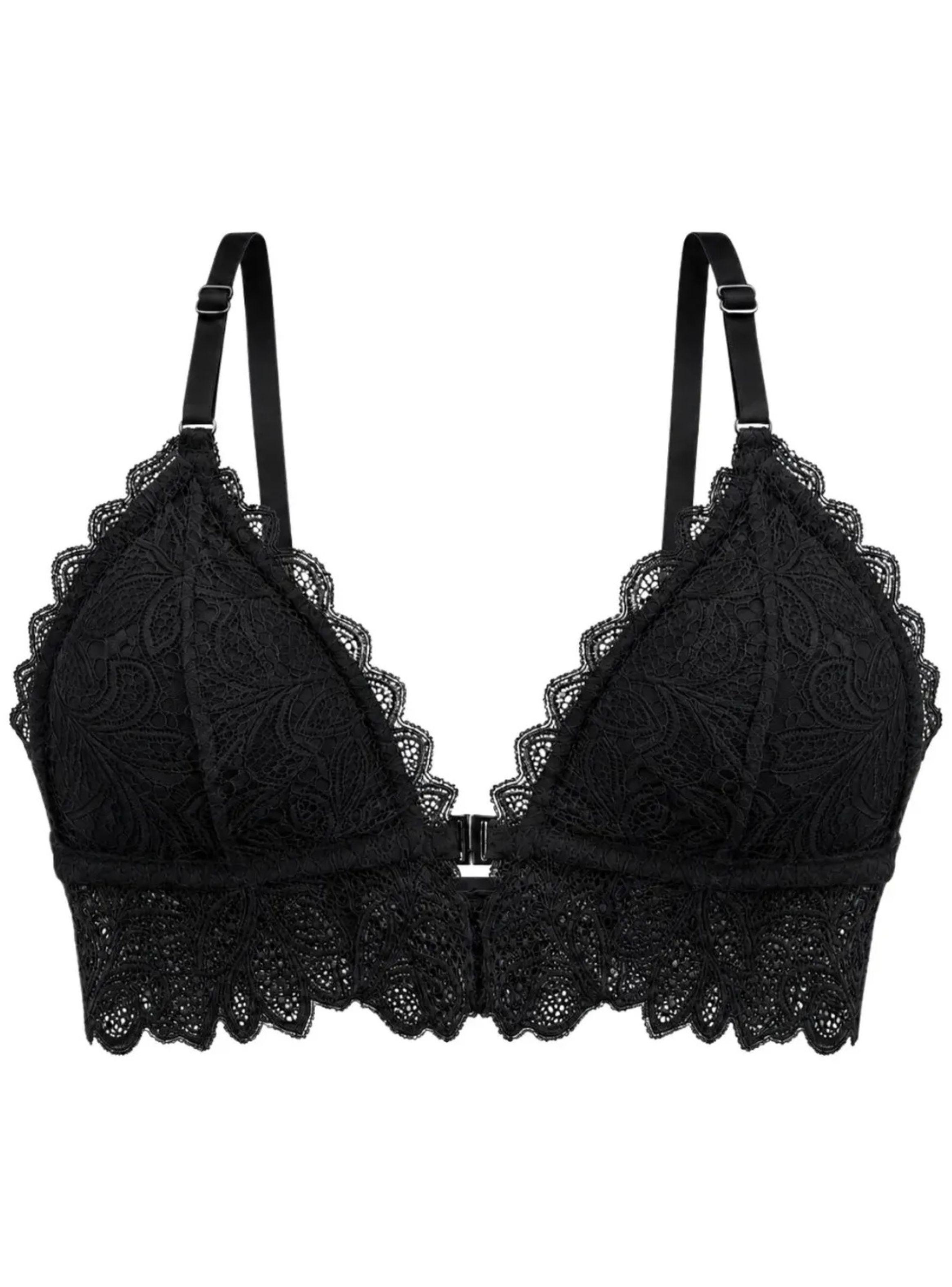 Bralette Top Elasticado Mujer Sostén Peto Sujetador Encaje 606-5