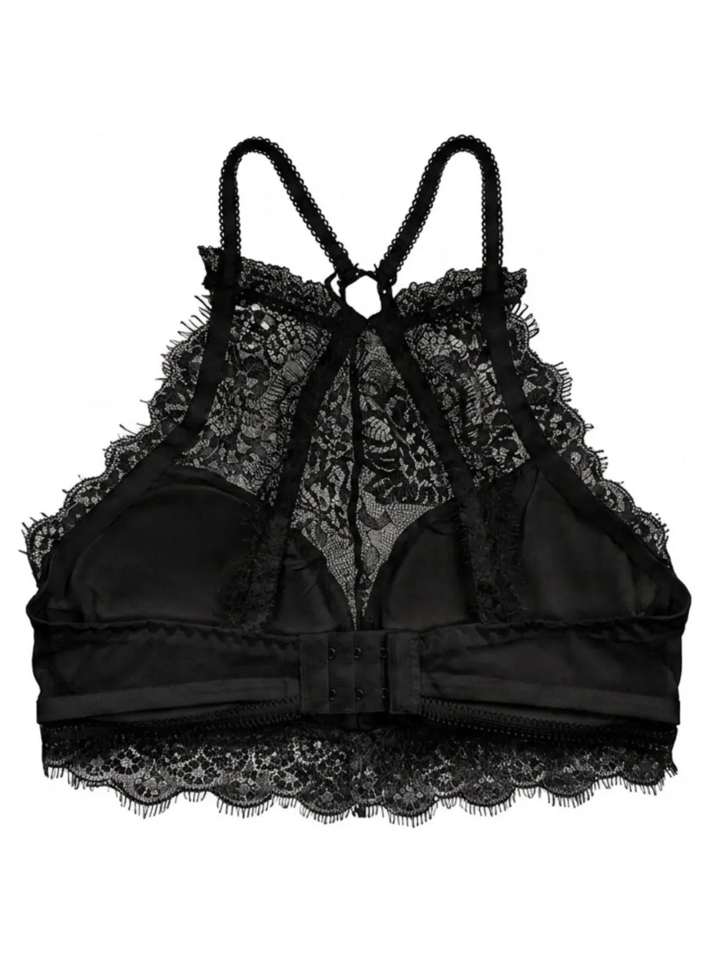 Bralette Top Elasticado Mujer Sostén Peto Sujetador Encaje 611-5