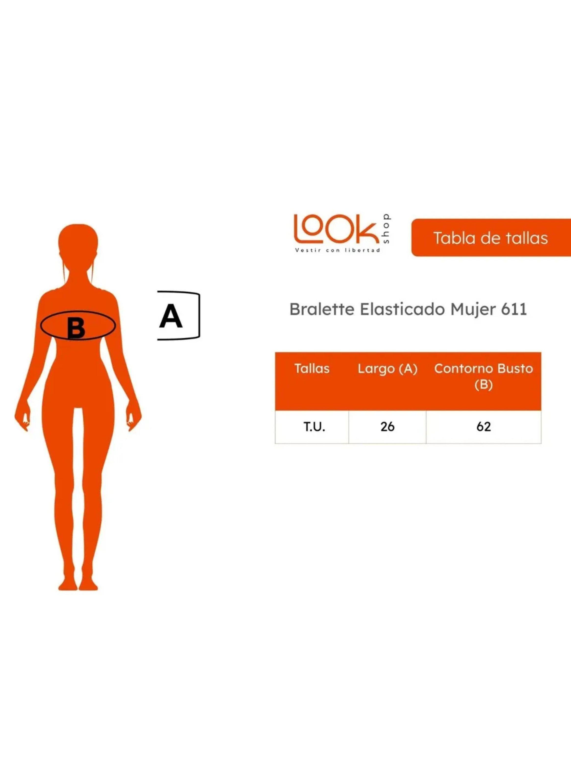 Bralette Top Elasticado Mujer Sostén Peto Sujetador Encaje 611-7