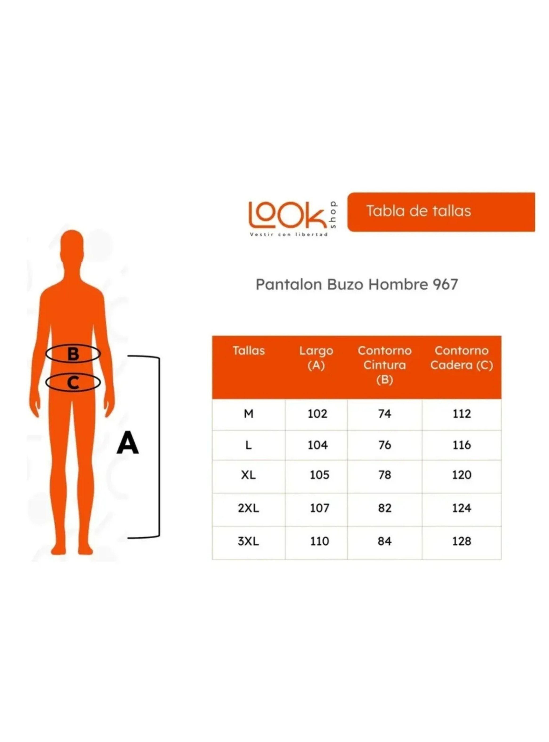Pantalon Buzo Algodon Hombre. Jogger Invierno 662 -7