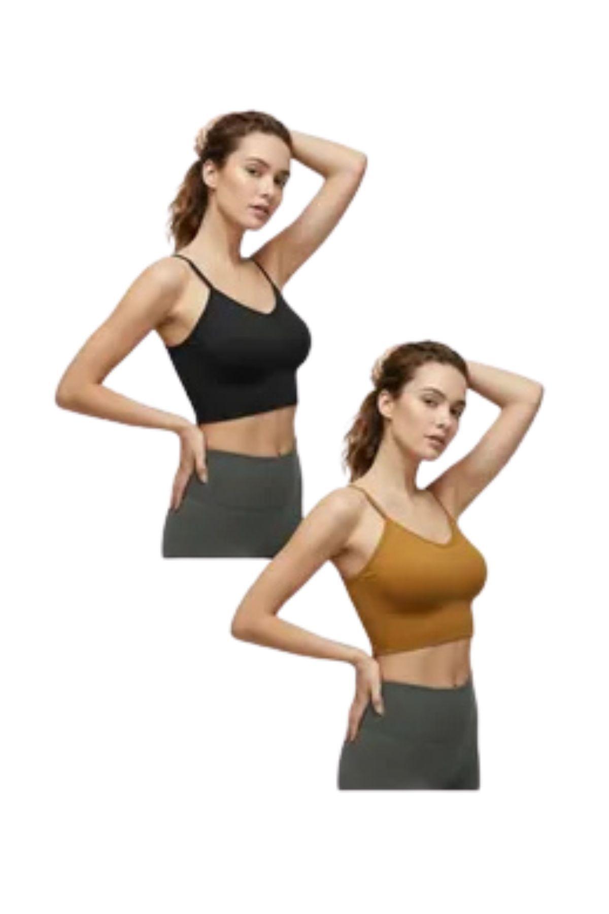 Pack 2 Sostén Deportivo Elasticado Mujer. Peto Sujetador 320-2