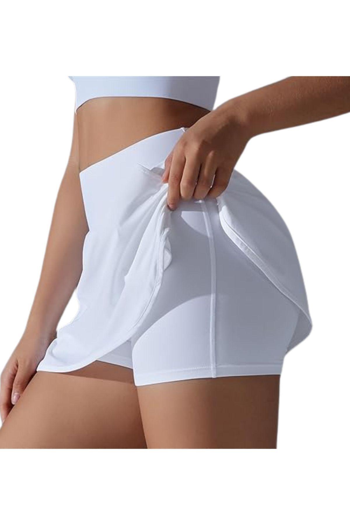 Falda Pantalón Deportiva Fitness Con Short Corto Mujer Tenis 403-2