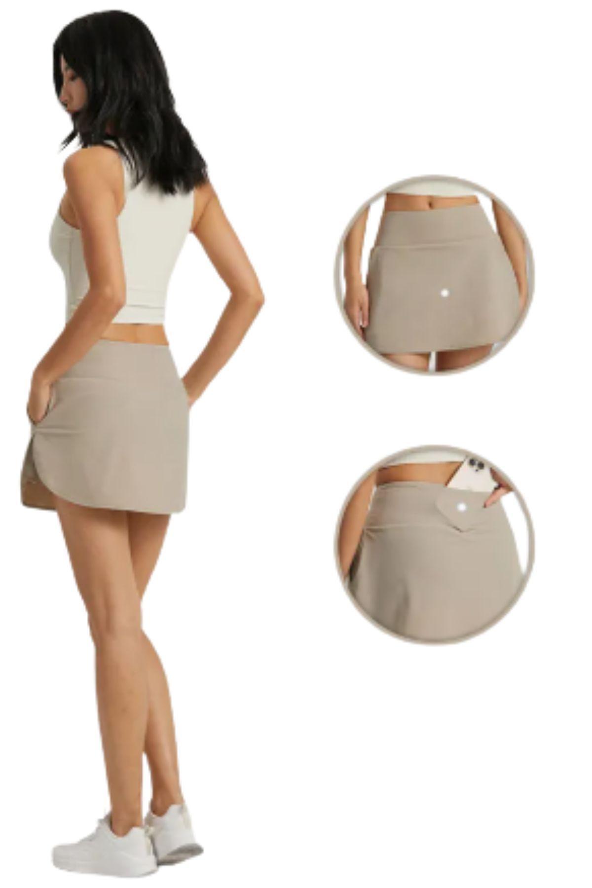 Falda Pantalón Deportiva Fitness Con Short Corto Mujer Tenis 403-4