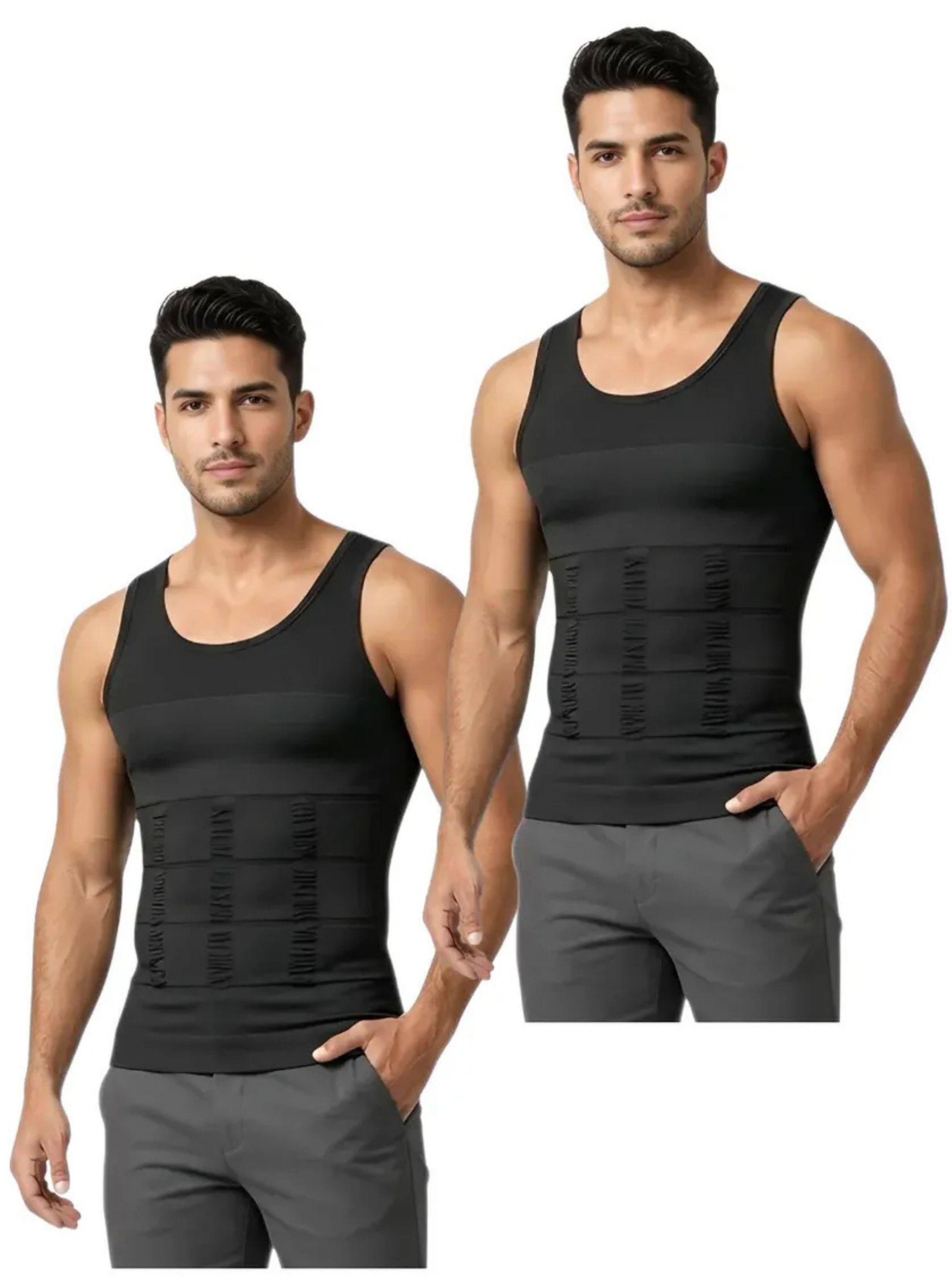 Pack 2 Faja De Compresión Hombre Tipo Musculosa Reductora 310-0