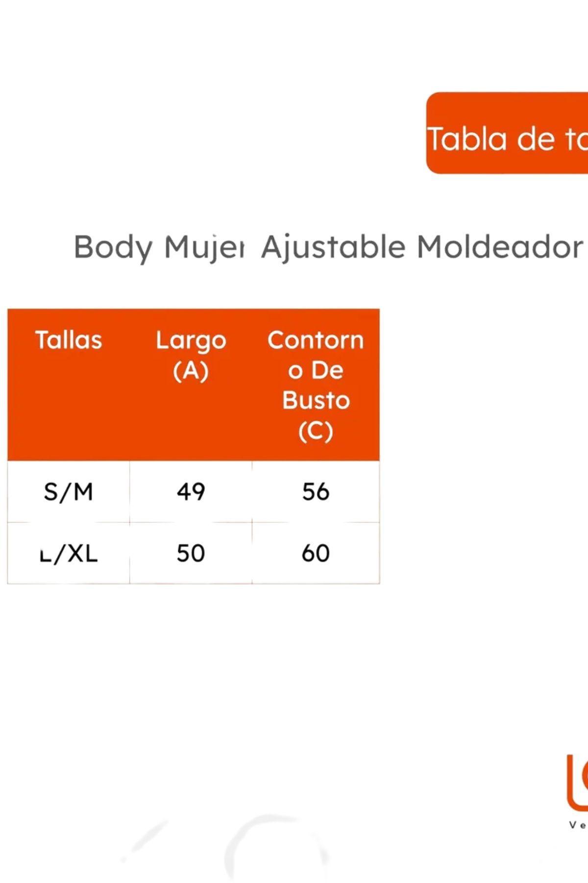 Body Mujer Ajustable Modelador. Compresión Calce Comodo 826-4
