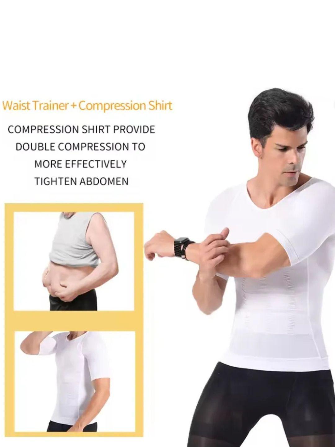 Polera Compresión Hombre Faja Camiseta Reductora Hombre 779-6