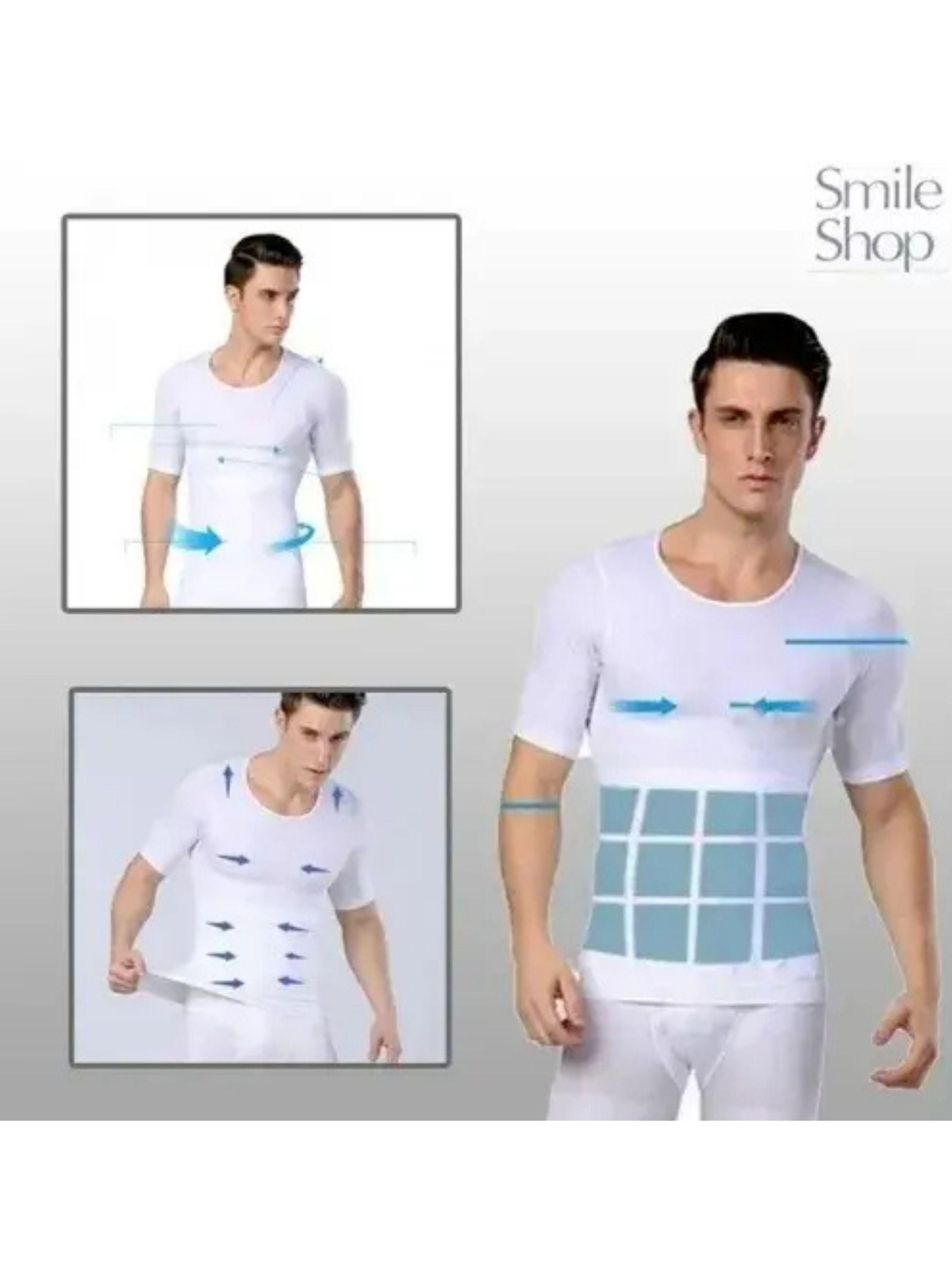 Polera Compresión Hombre Faja Camiseta Reductora Hombre 779-3