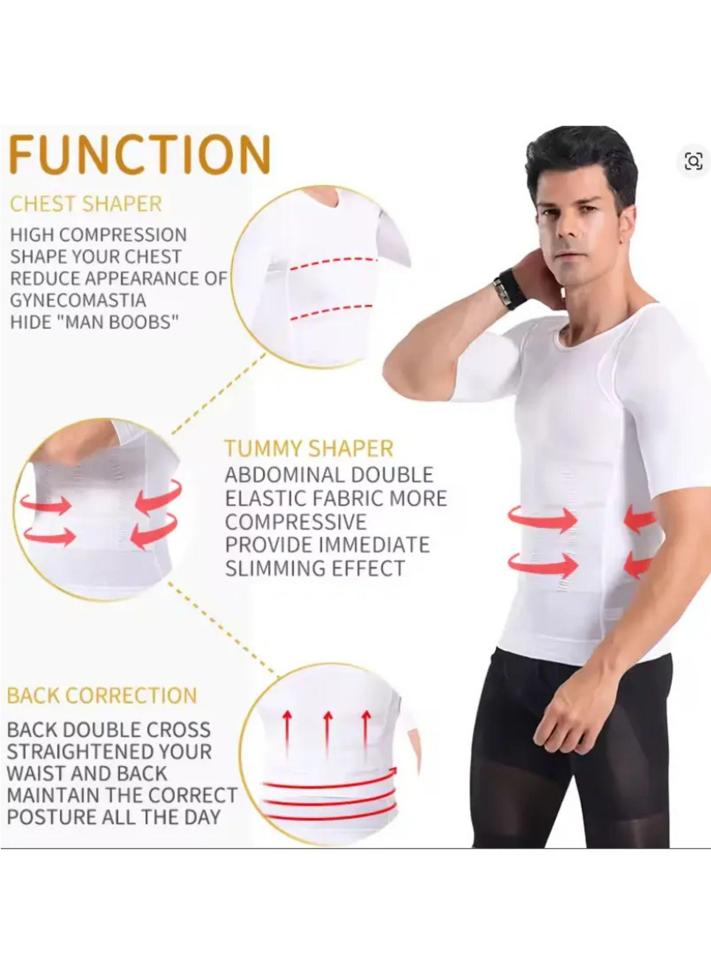 Polera Compresión Hombre Faja Camiseta Reductora Hombre 779-6