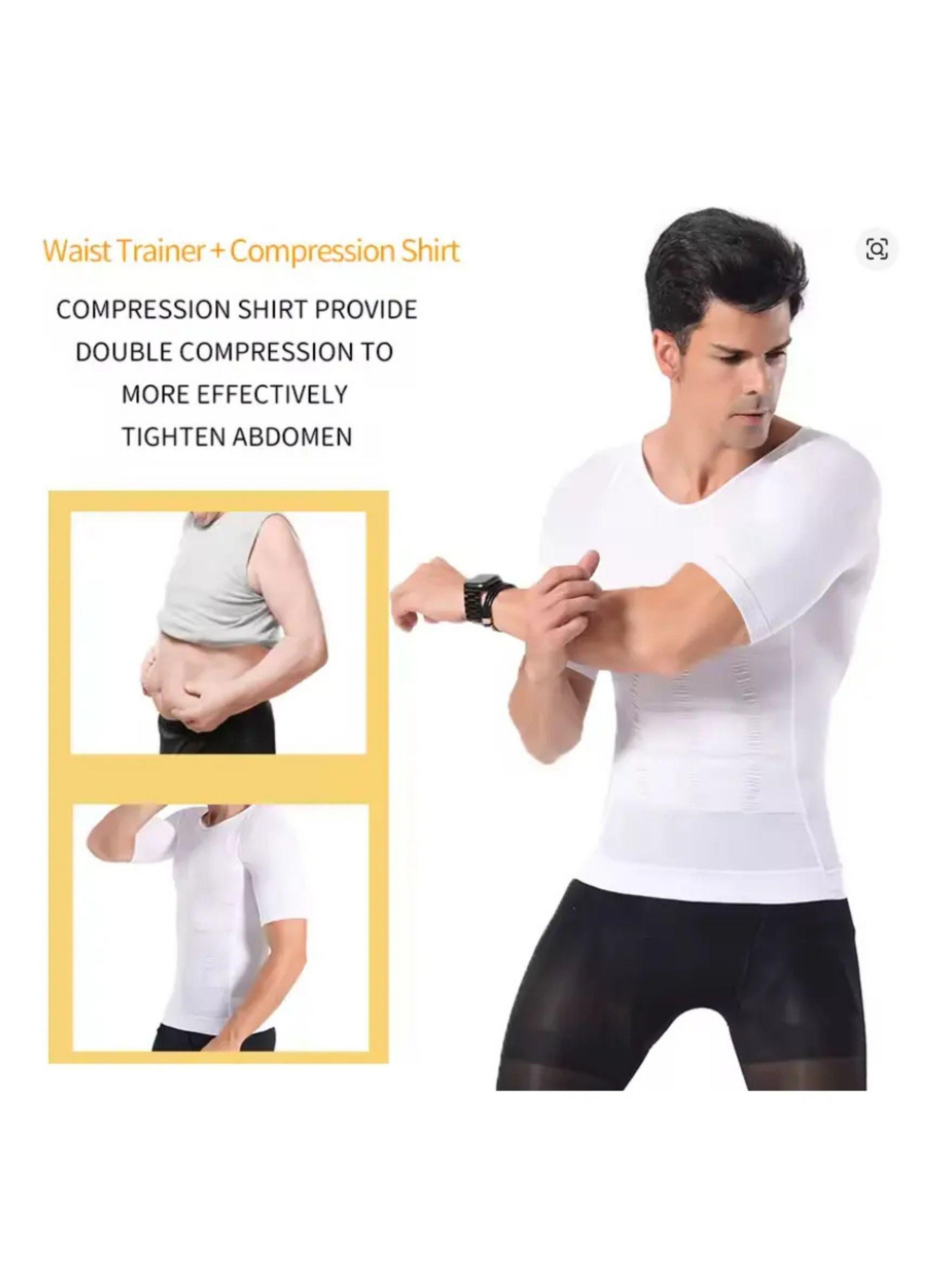 Polera Compresión Hombre Faja Camiseta Reductora Hombre 779-7