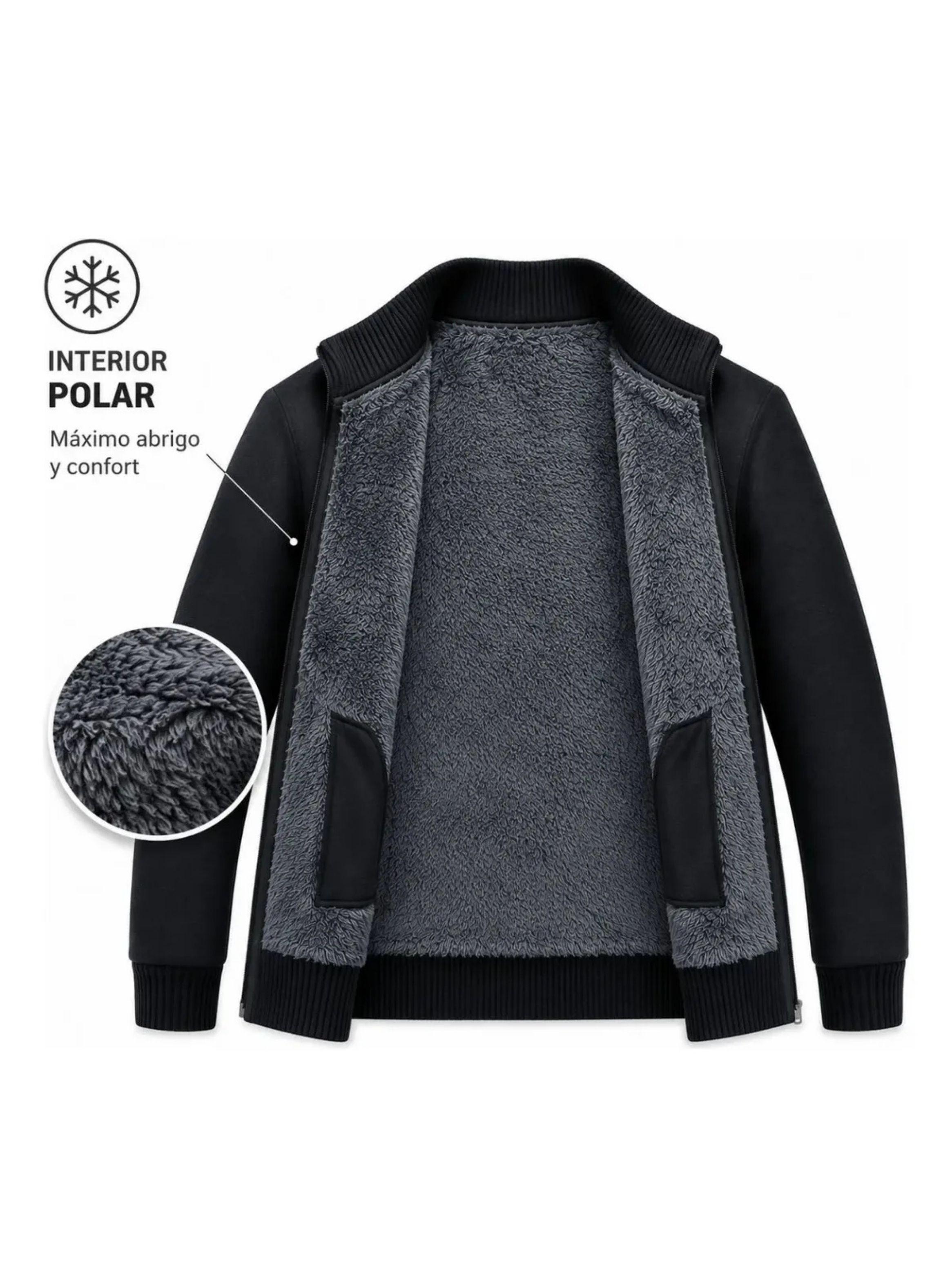 Chaqueta Hombre Tipo Chaleco Lana Forro Peludo Interior 7277-5
