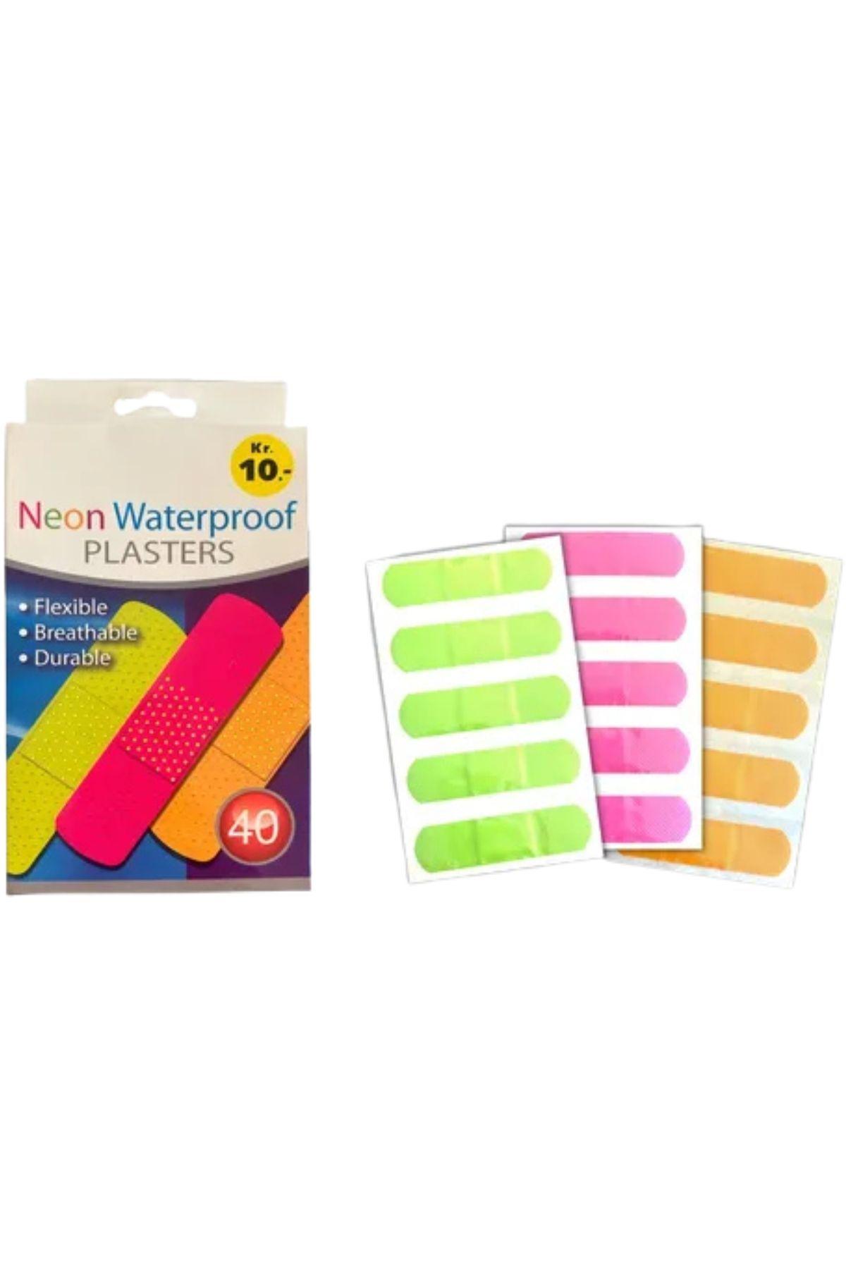 Parche Curitas Venditas Neon Colores A Prueba De Agua 40uds-0