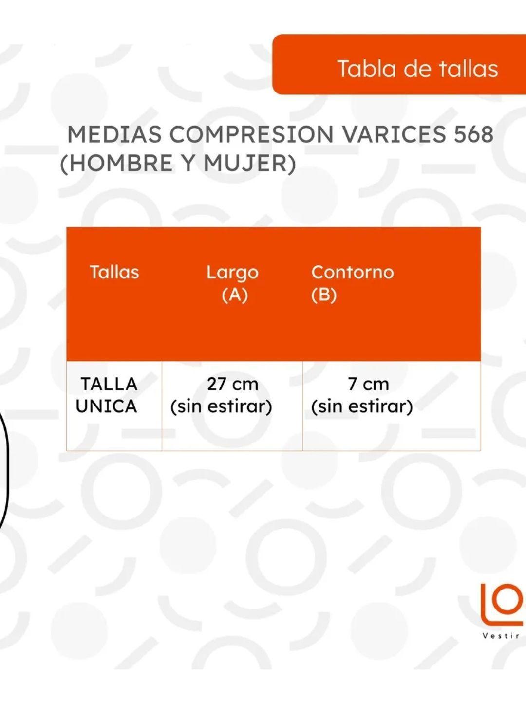 Pack 3 Pares Calcetas Cortas Compresión Varices. Circulación 568-5