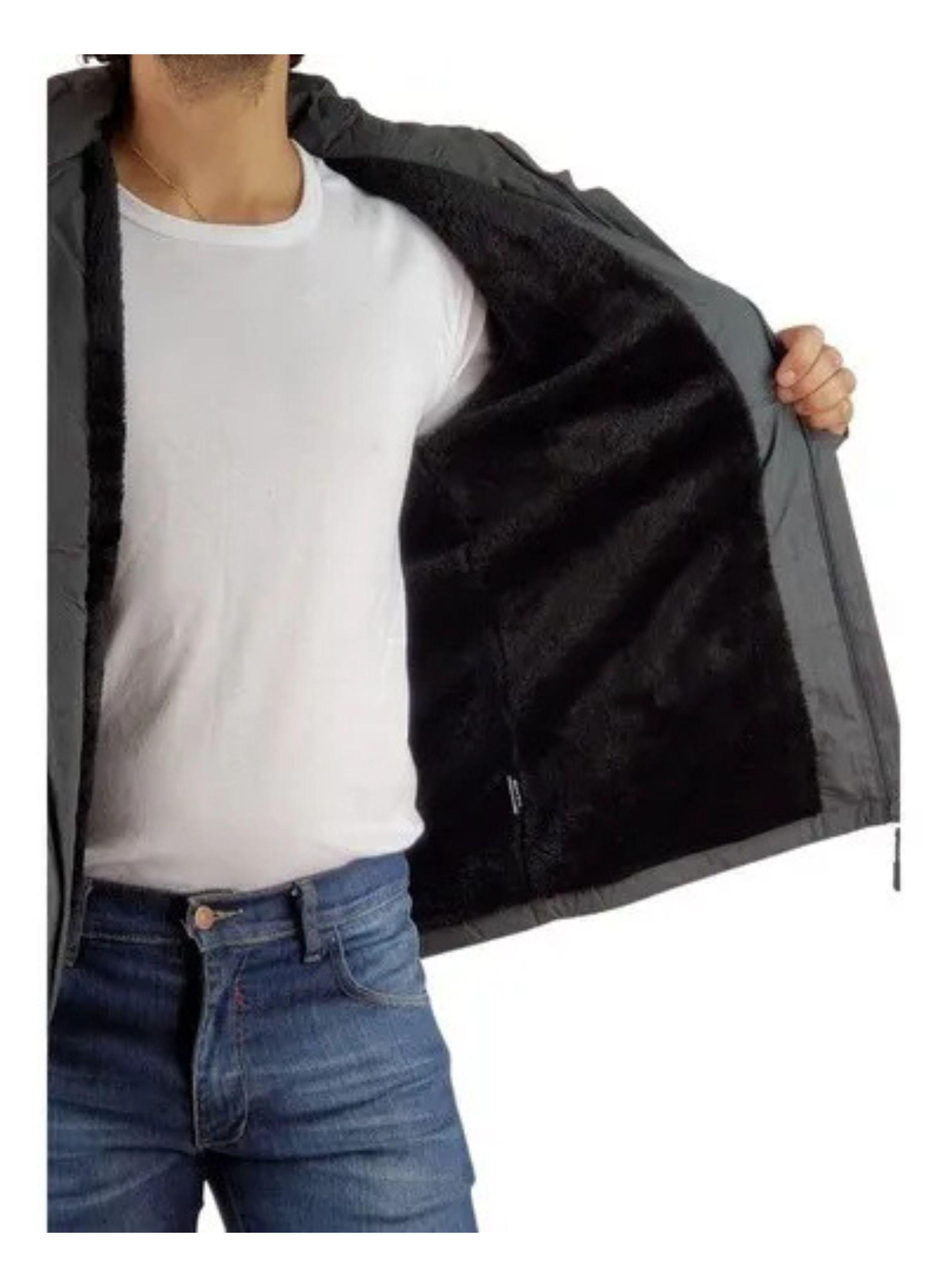 Chaqueta Hombre Premium Excelente Calidad Parka Forro Piel H302 -4