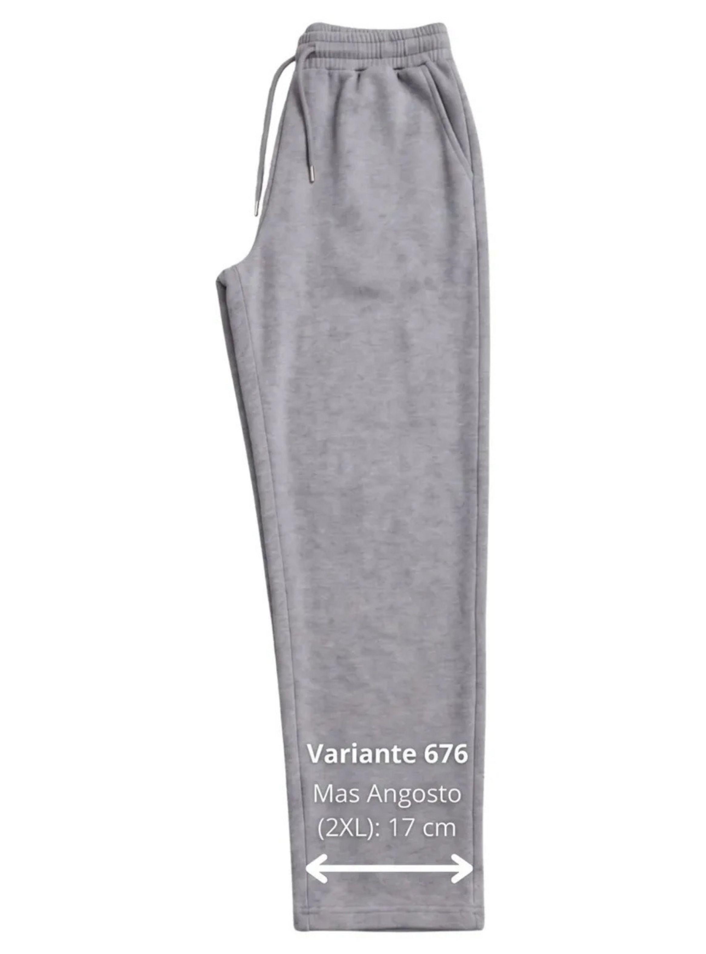 Pantalon Buzo Mujer Recto Slim Forro Polar 676-5