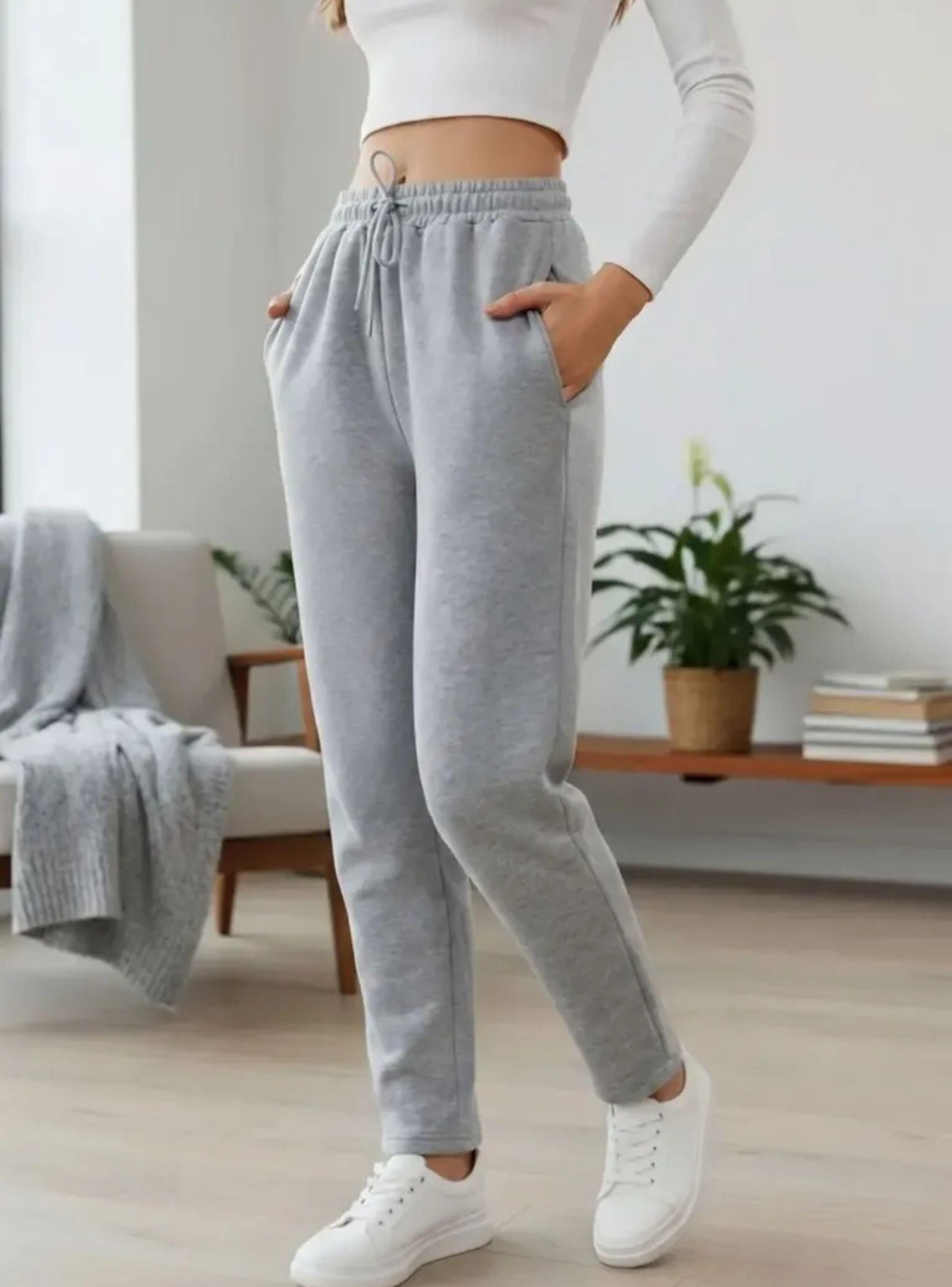 Pantalon Buzo Mujer Recto Slim Forro Polar 676-2