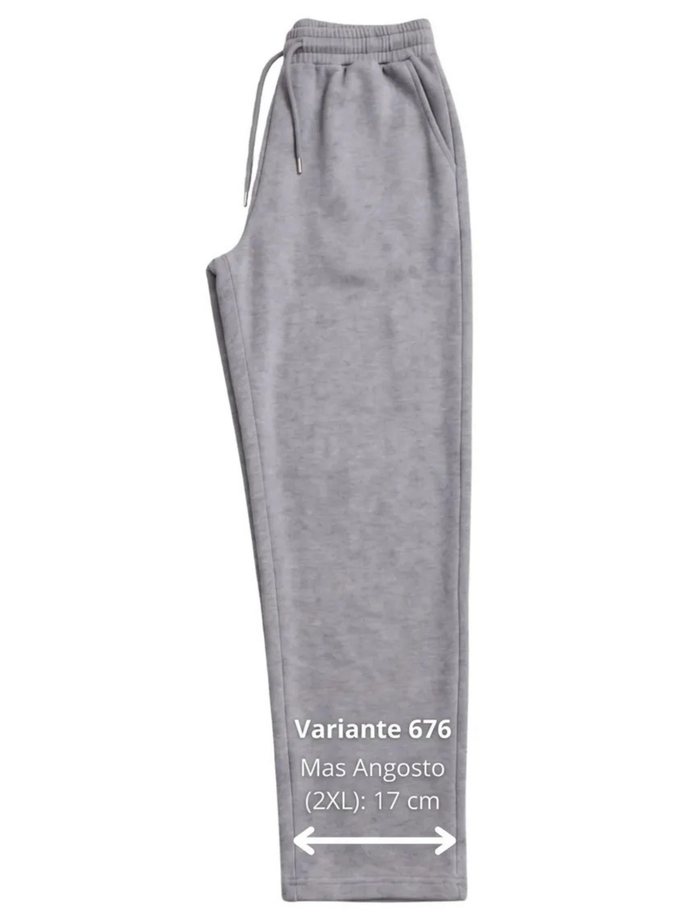 Pantalon Buzo Mujer Recto Slim Forro Polar 676-6