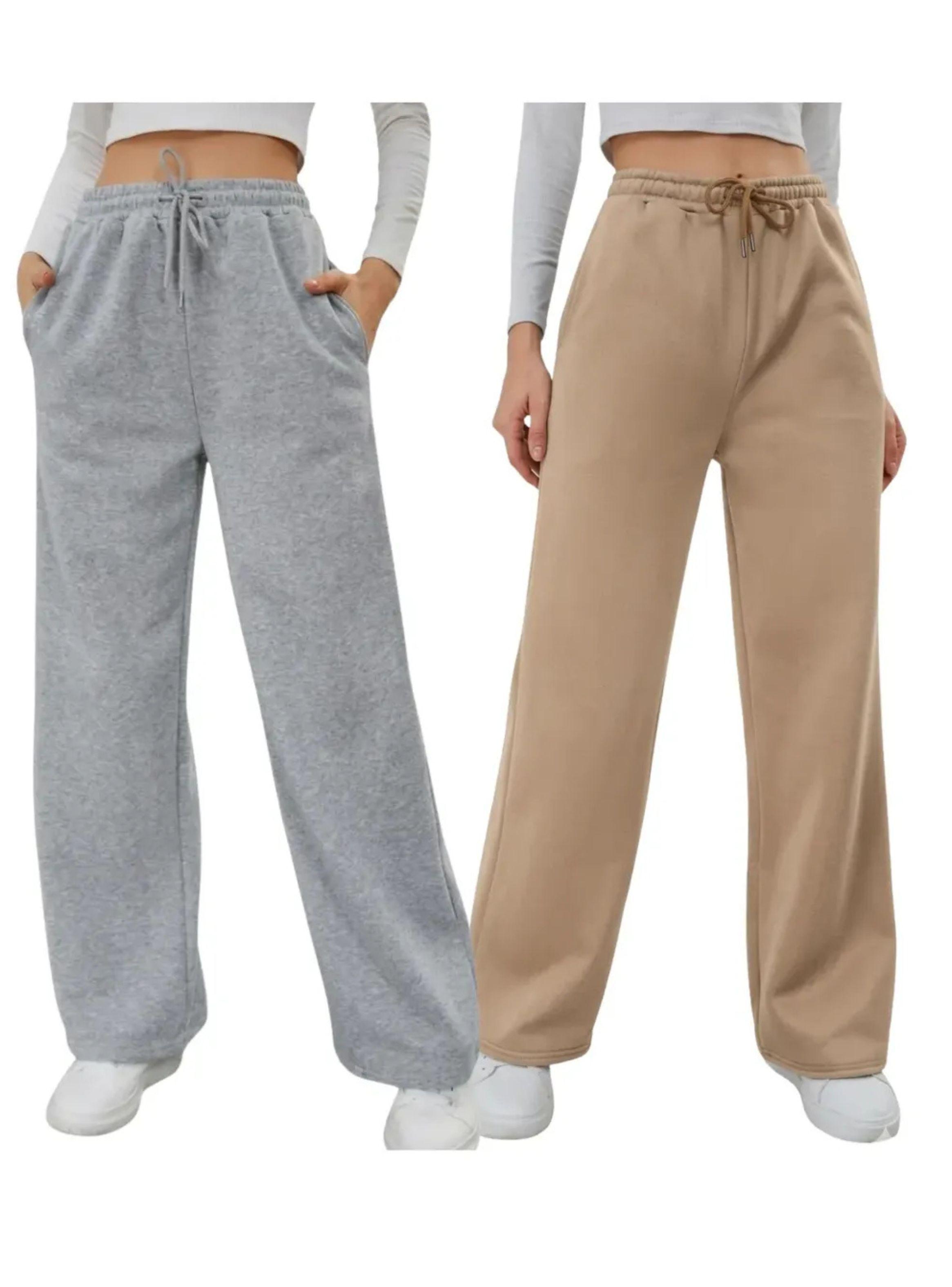 Pack 2 Pantal n Jogger Mujer Recto Forro Interior Corderito 8675-1