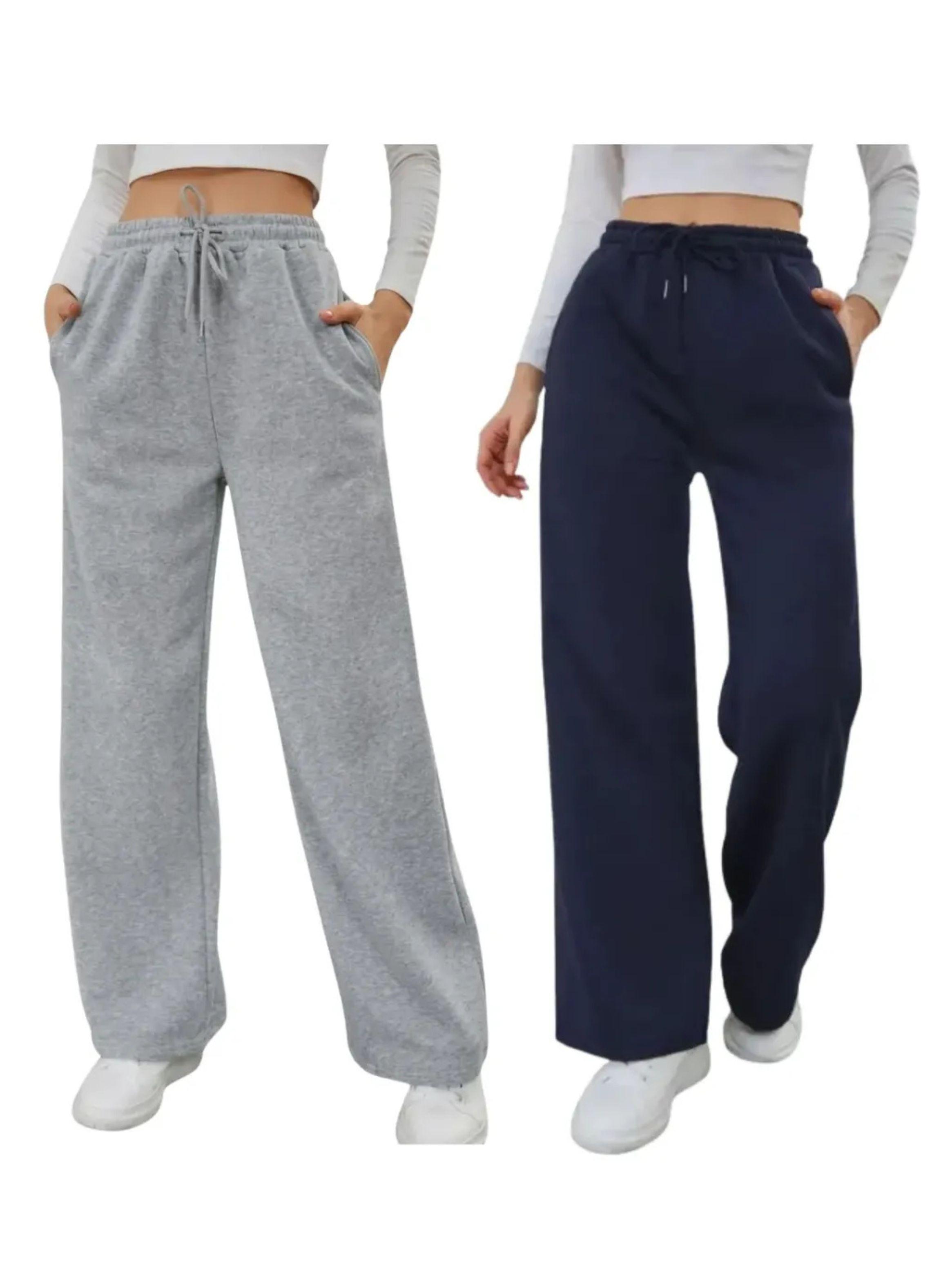 Pack 2 Pantal n Jogger Mujer Recto Forro Interior Corderito 8675-2