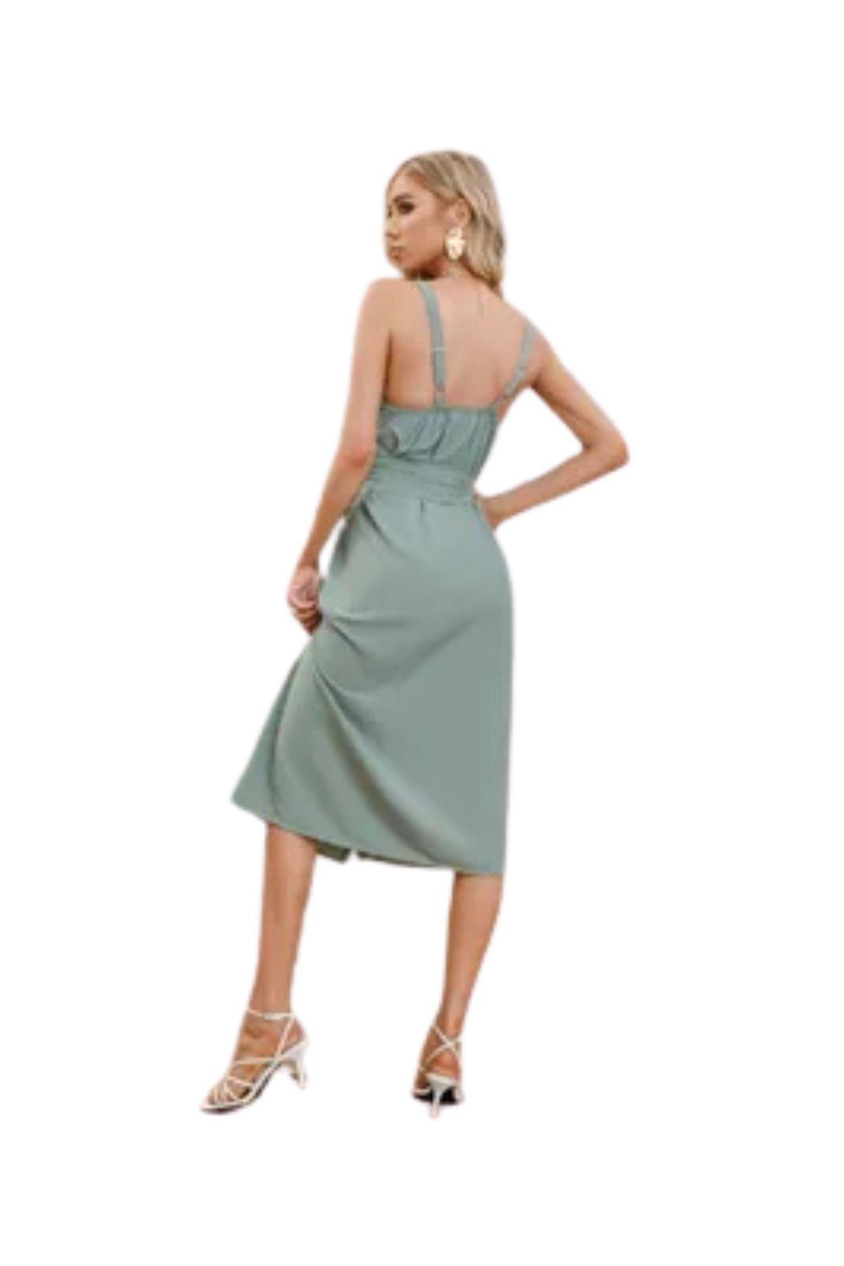 Vestido Mujer Largo, Botones Con Cinturón. Excelente Calidad 3337-2