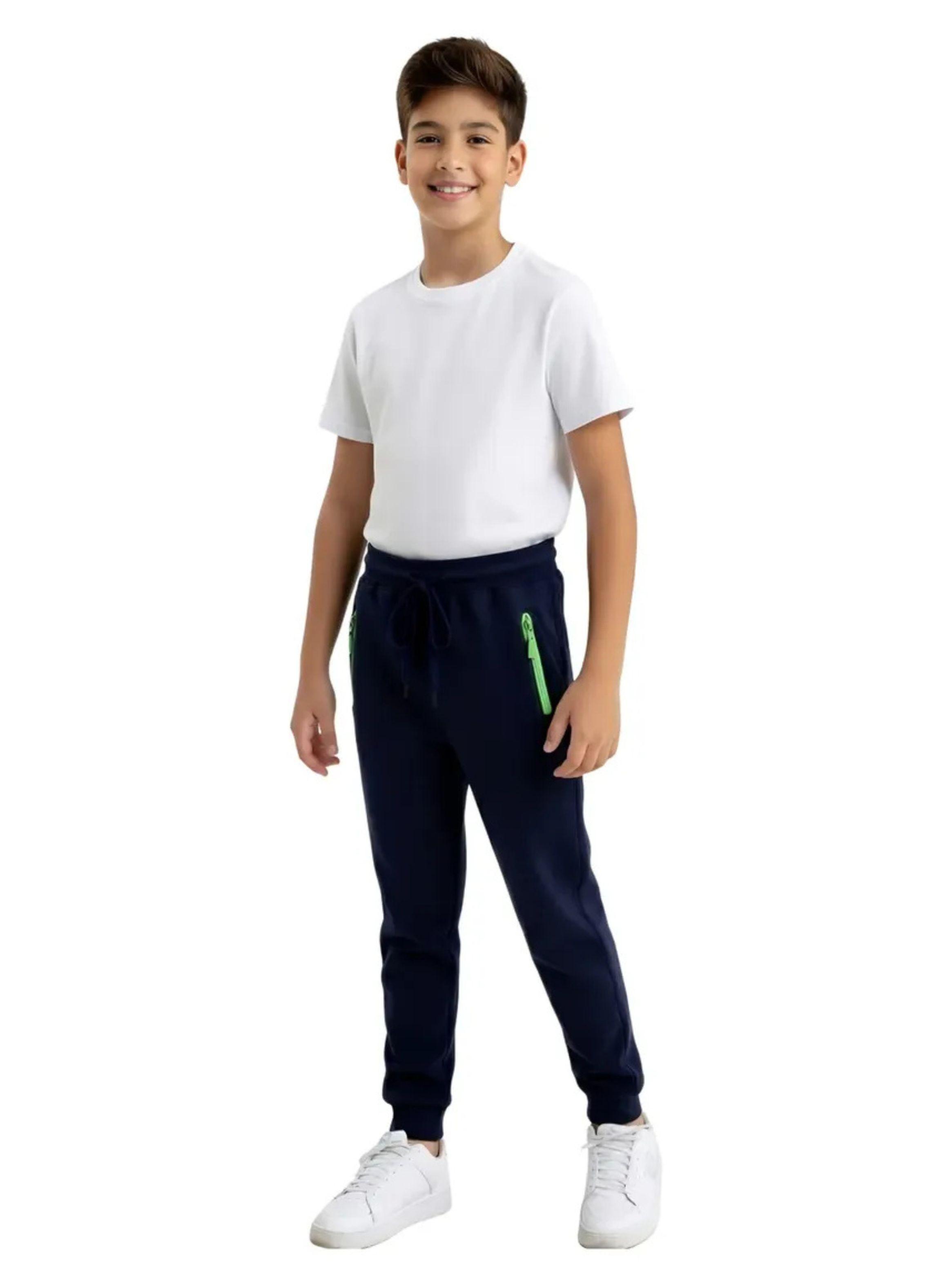 Pantalón Jogger Juvenil, Niño. Forro Piel, Térmico Invierno 0791-1