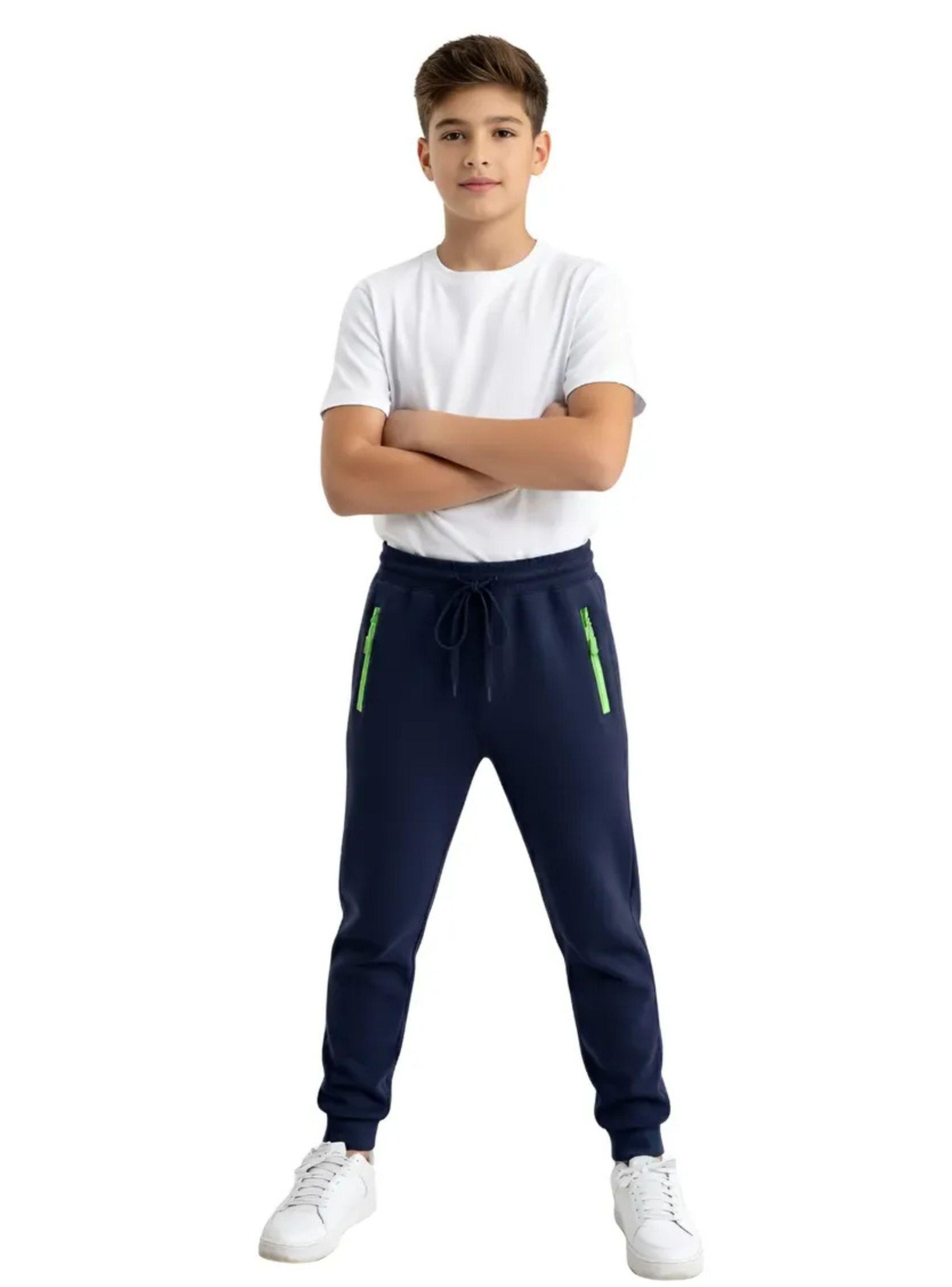 Pantalón Jogger Juvenil, Niño. Forro Piel, Térmico Invierno 0791-2