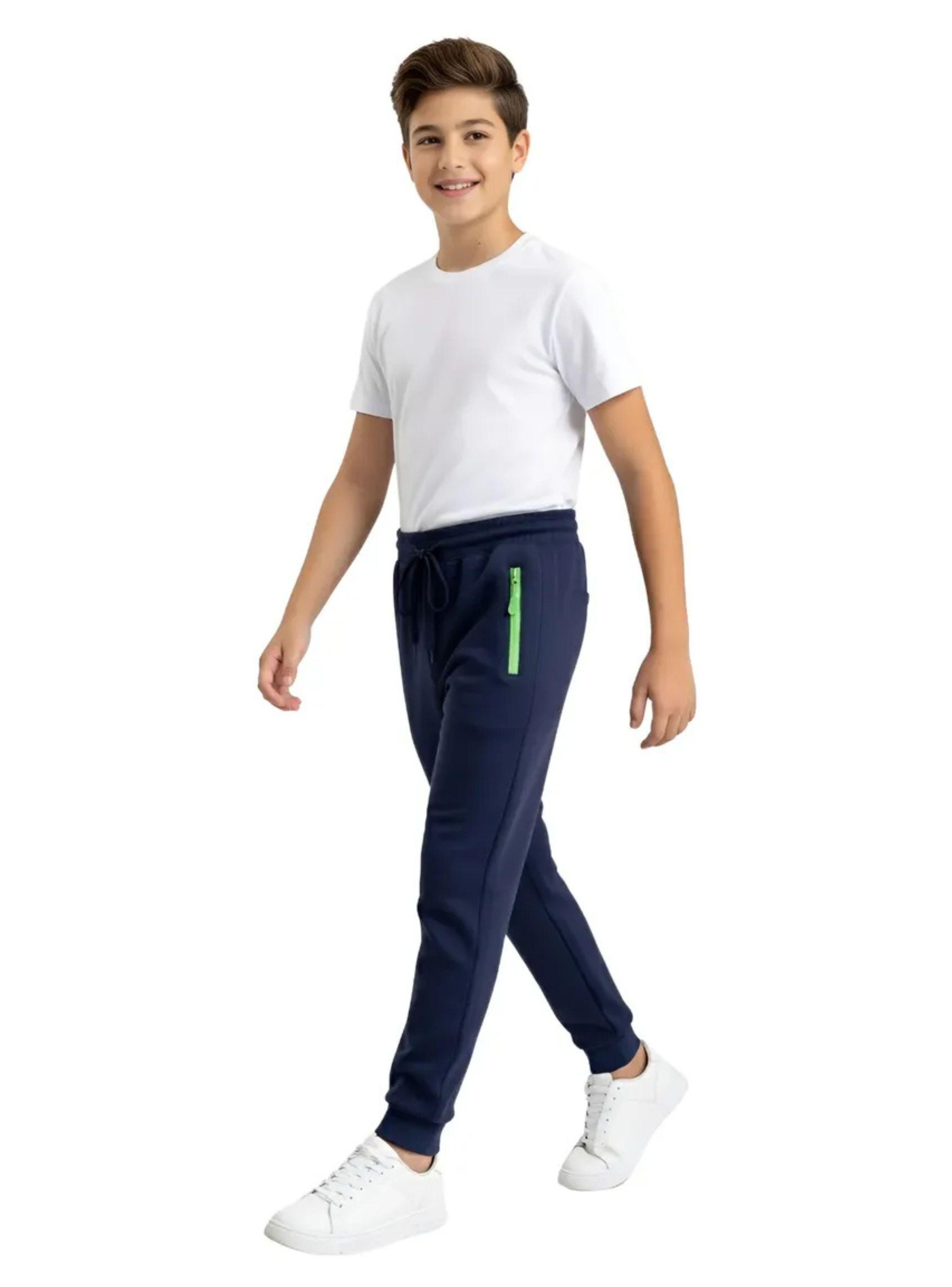 Pantalón Jogger Juvenil, Niño. Forro Piel, Térmico Invierno 0791-3