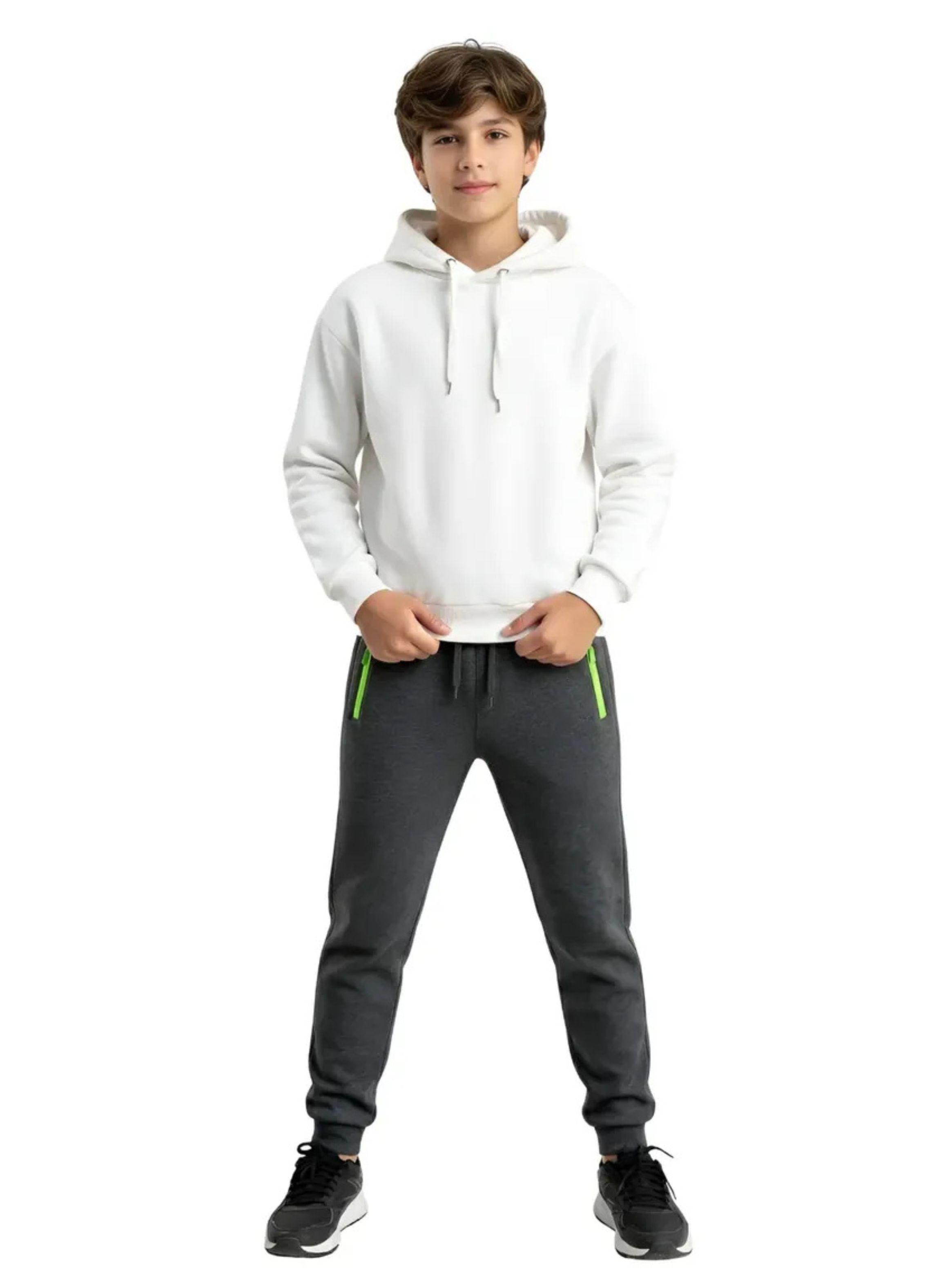 Pantalón Jogger Juvenil, Niño. Forro Piel, Térmico Invierno 0791-0