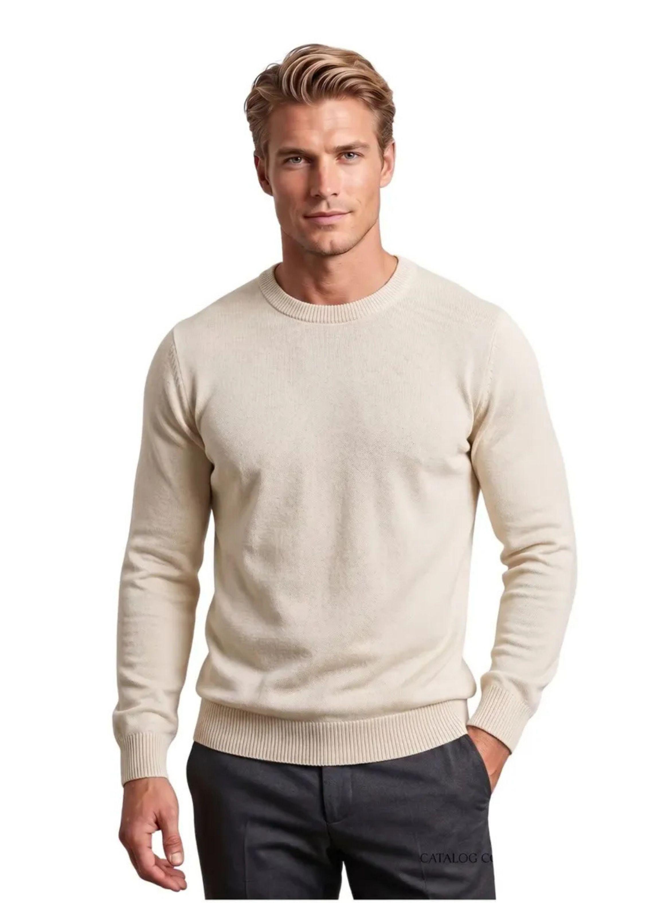 Sweater Tejido Hombre Cuello Redondo Colores 188-0