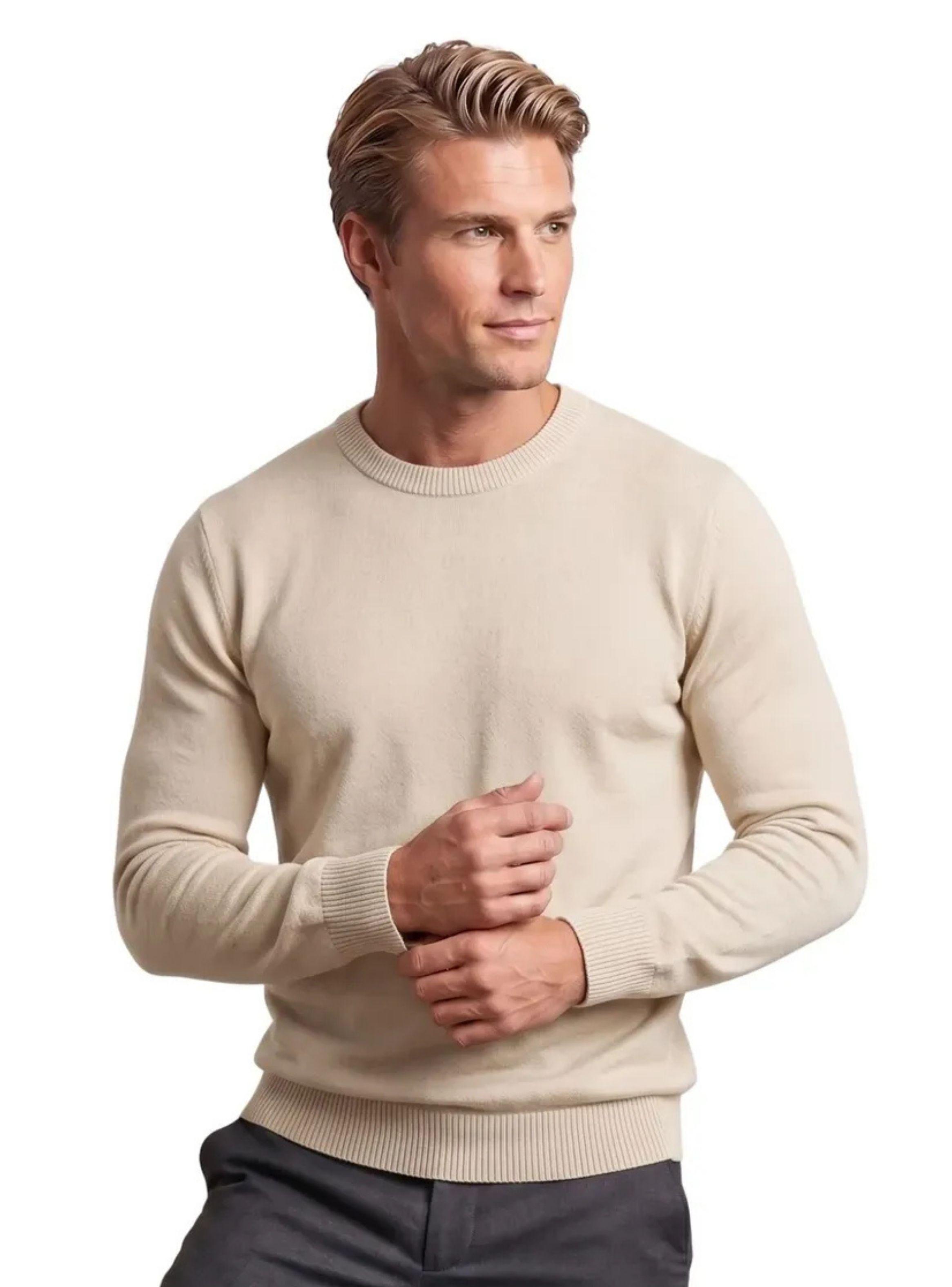 Sweater Tejido Hombre Cuello Redondo Colores 188-1