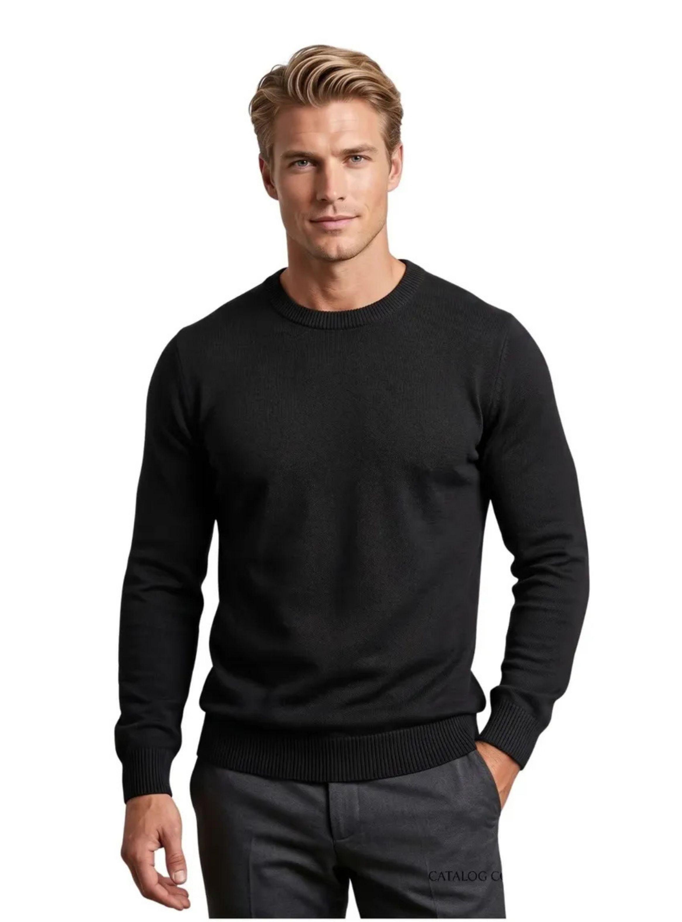 Sweater Tejido Hombre Cuello Redondo Colores 188-0