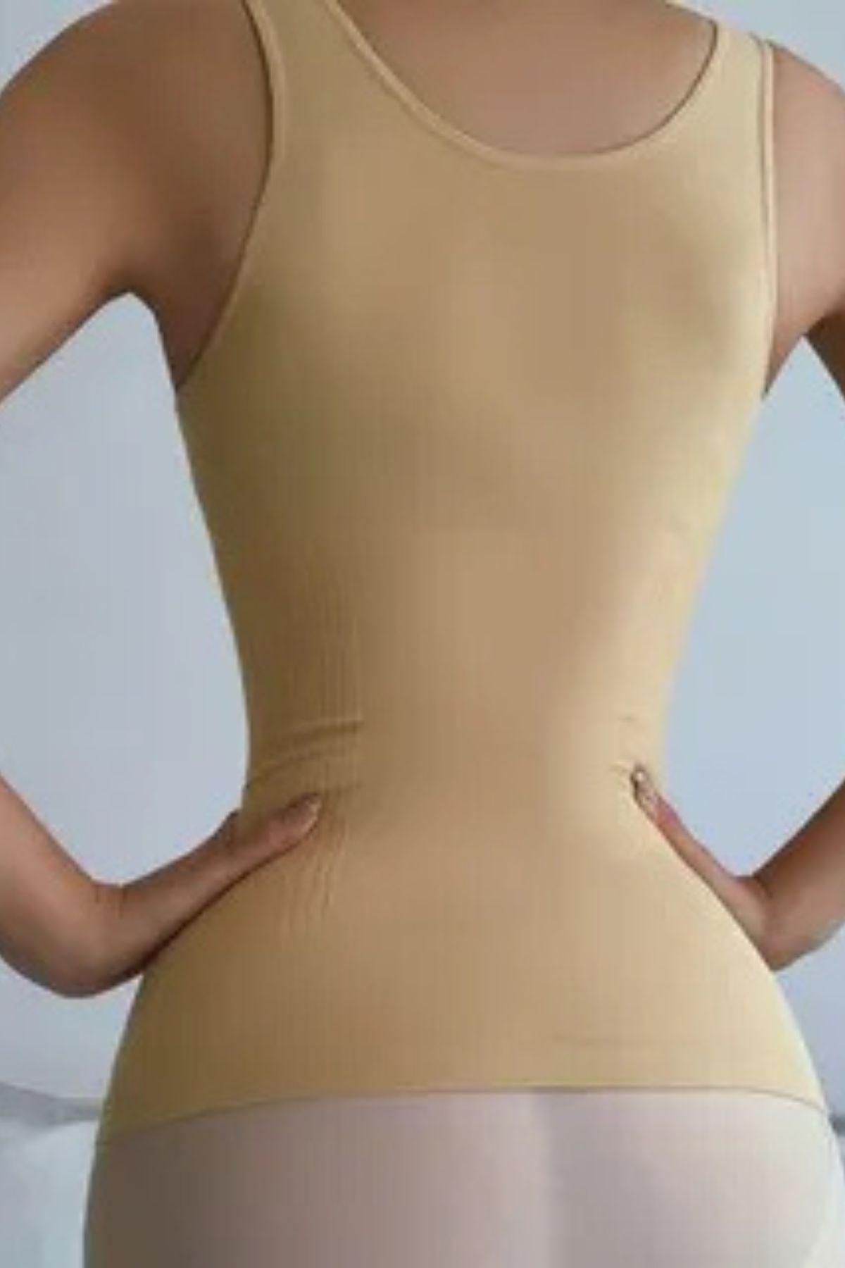 Camiseta Musculosa Mujer Faja Reductora Nylon Compresión 517-1