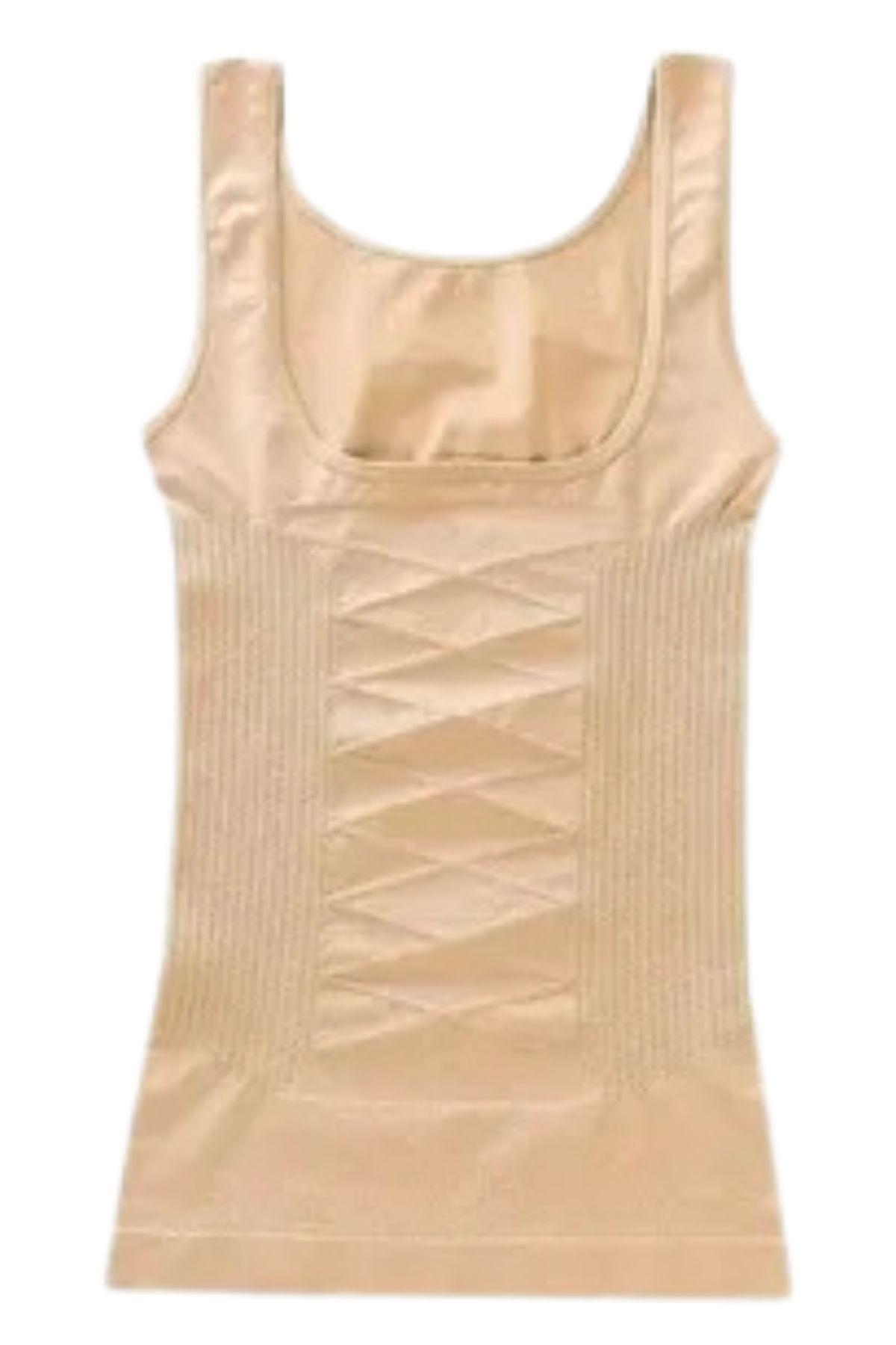 Camiseta Musculosa Mujer Faja Reductora Nylon Compresión 517-3