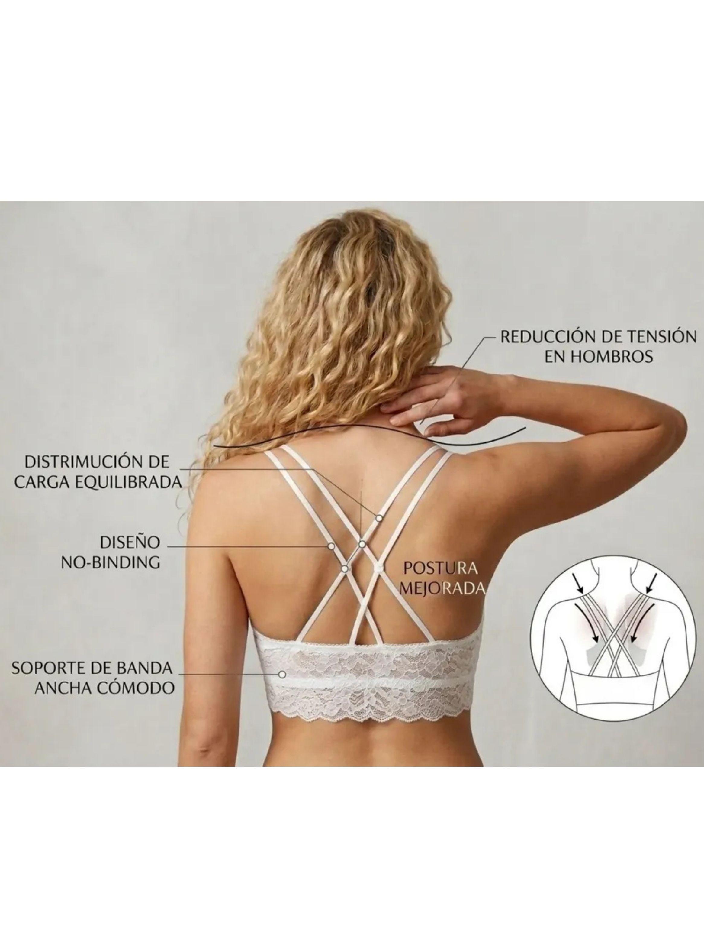 Bralet. Top Elasticado Mujer. Sostén Peto Sujetador Encaje 605-4