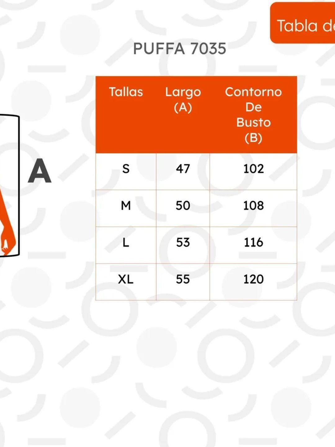 Parka Puffa Mujer Premium Excelente Calidad Chaqueta 7035-3