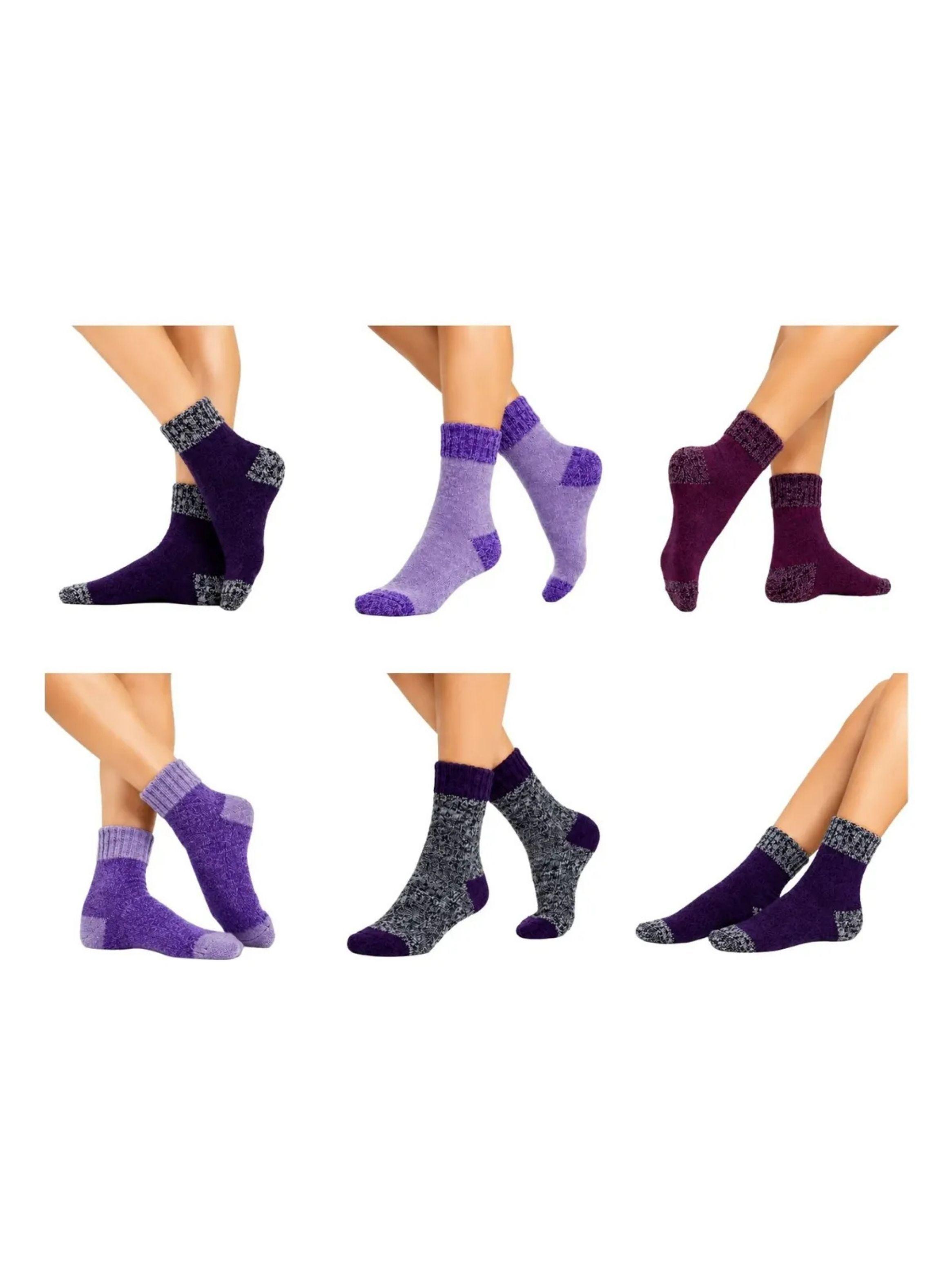 Pack 12 Pares Calcetas De Lana Térmicos Gruesos Invierno 2098-3