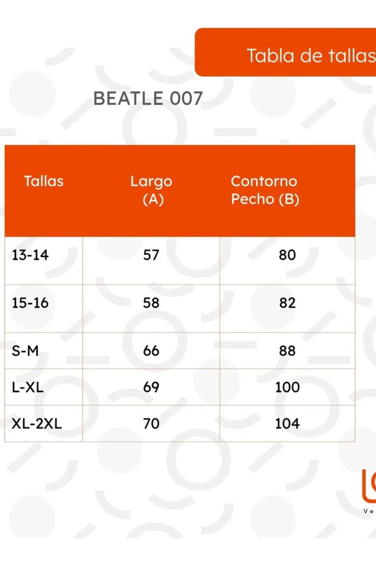 Camiseta Beatle Bambu Manga Larga Forro Polar Termica Colores 007-4