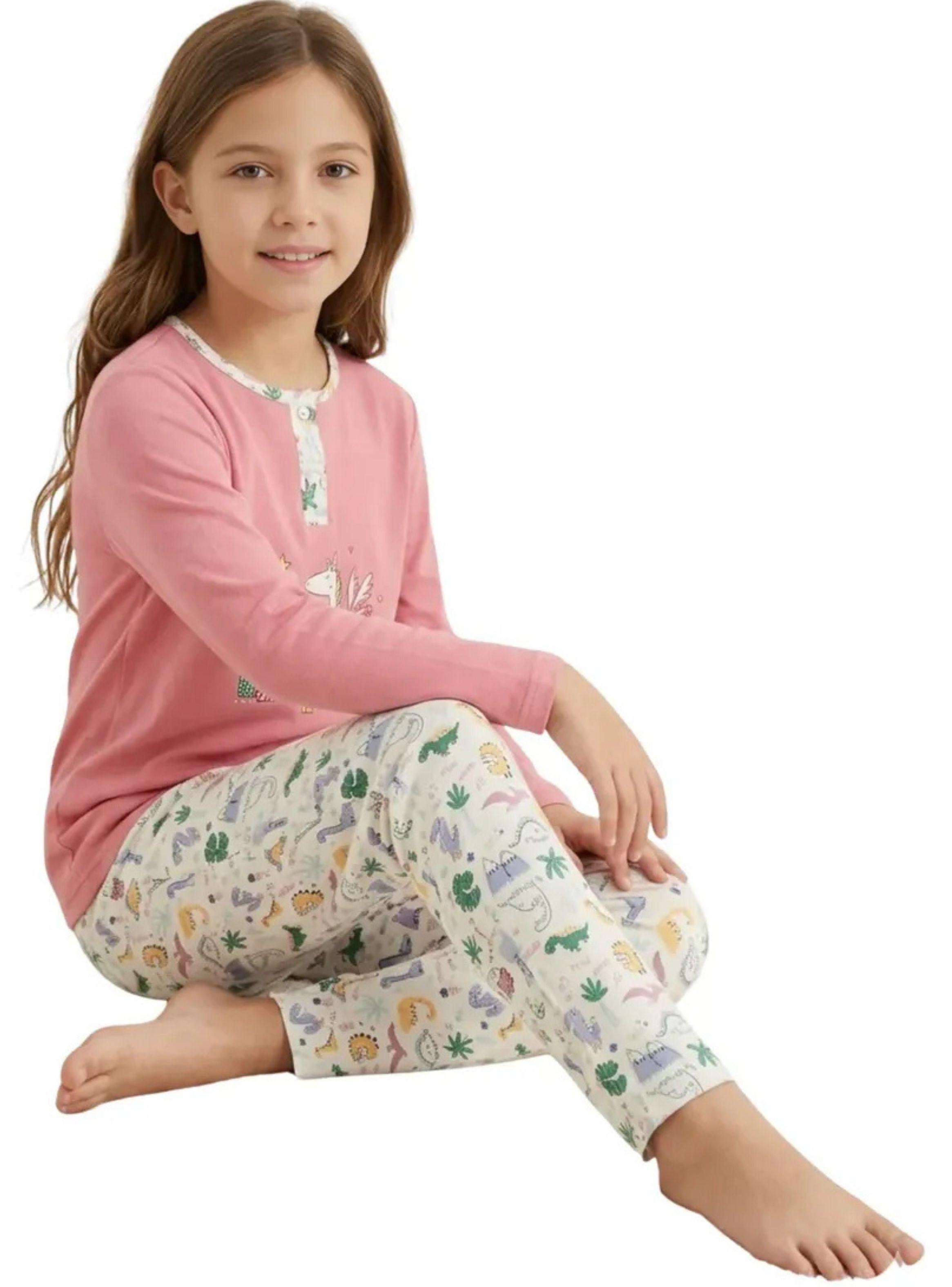Pijama Niña Verano. Manga Larga. Diseños. 404-0