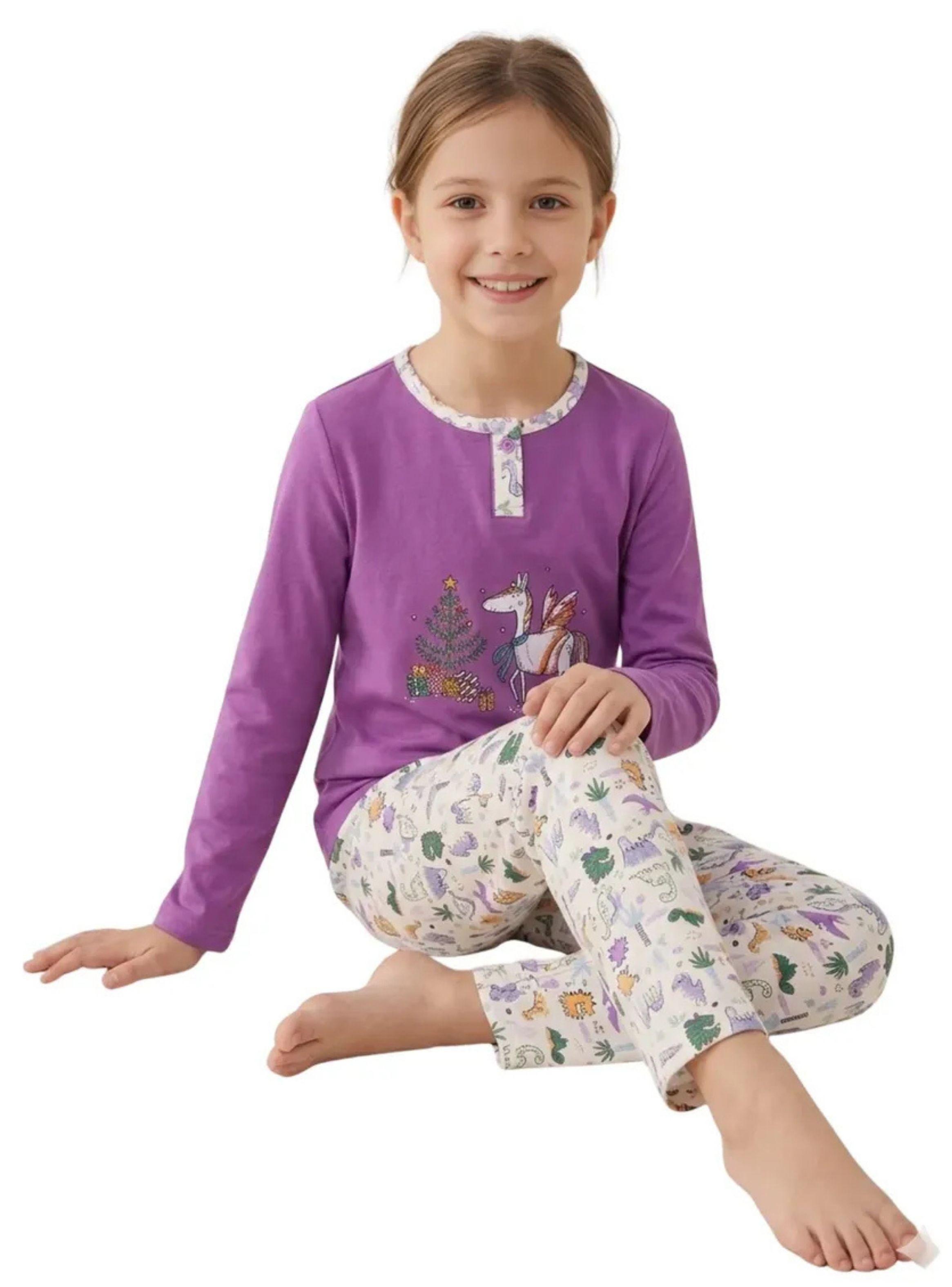 Pijama Niña Verano. Manga Larga. Diseños. 404-0