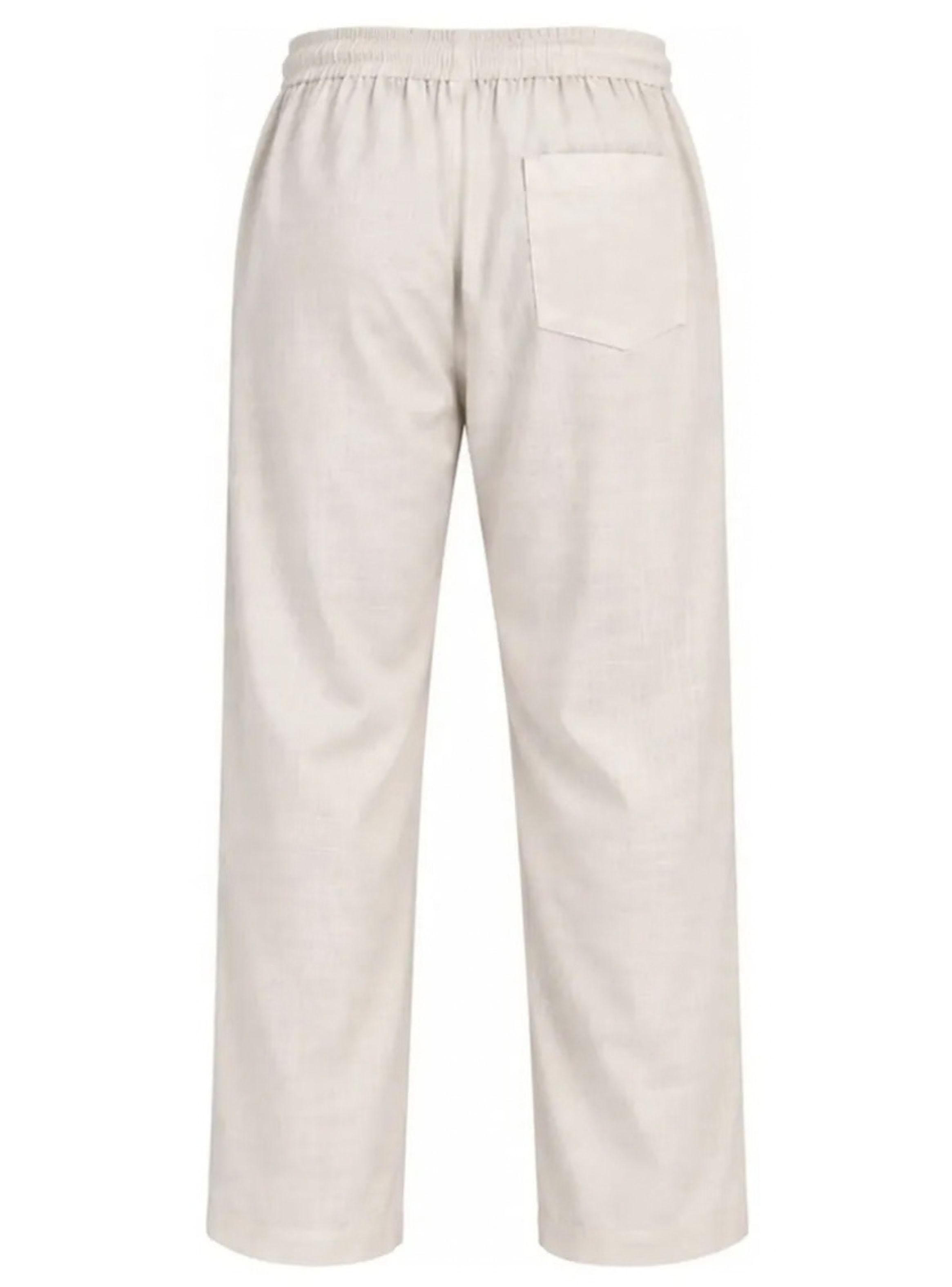 Pantalón Lino Hombre Corte Recto Pretina Elasticada Premium 4032-8