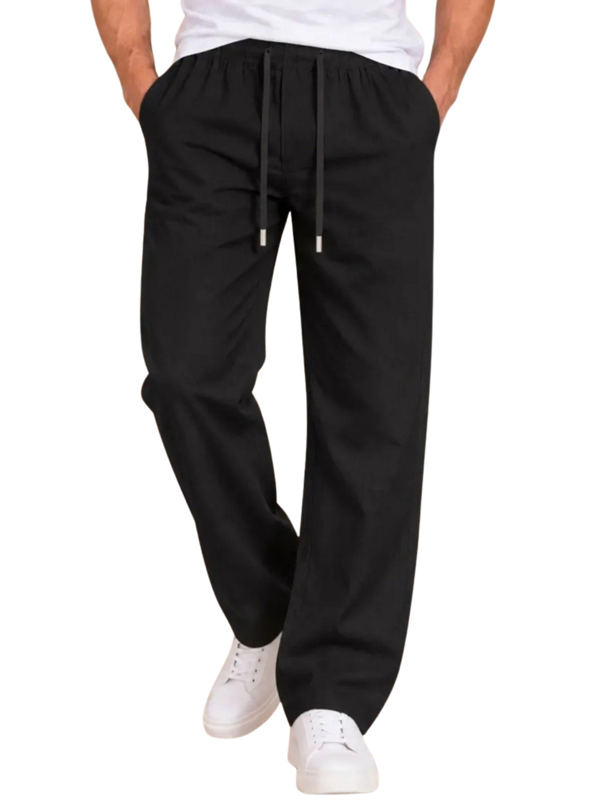 Pantalón Lino Hombre Corte Recto Pretina Elasticada Premium 4032-0