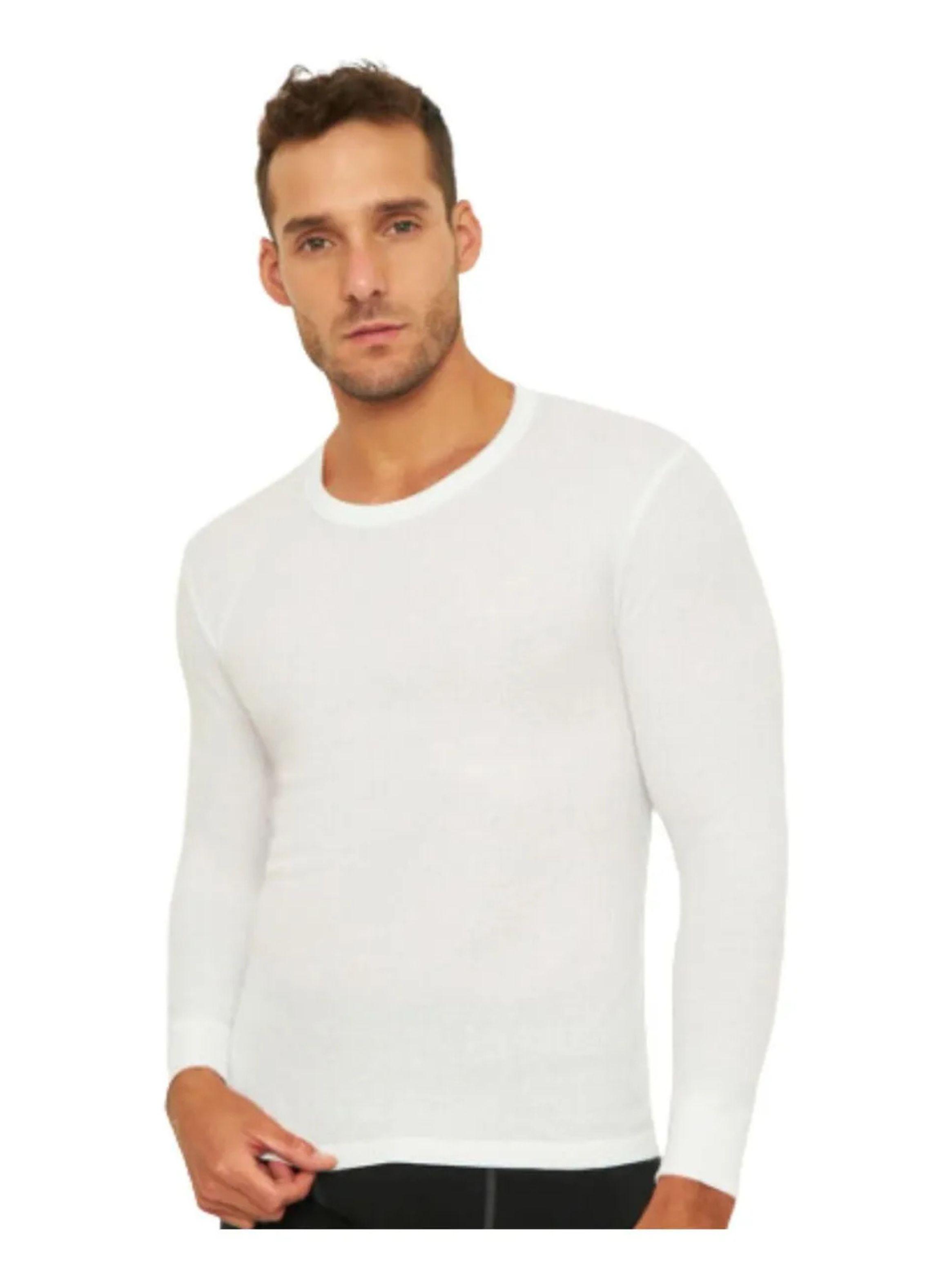 Camiseta Manga Larga Algodón, Negra, Gris, Blanco. Adulto 11-0
