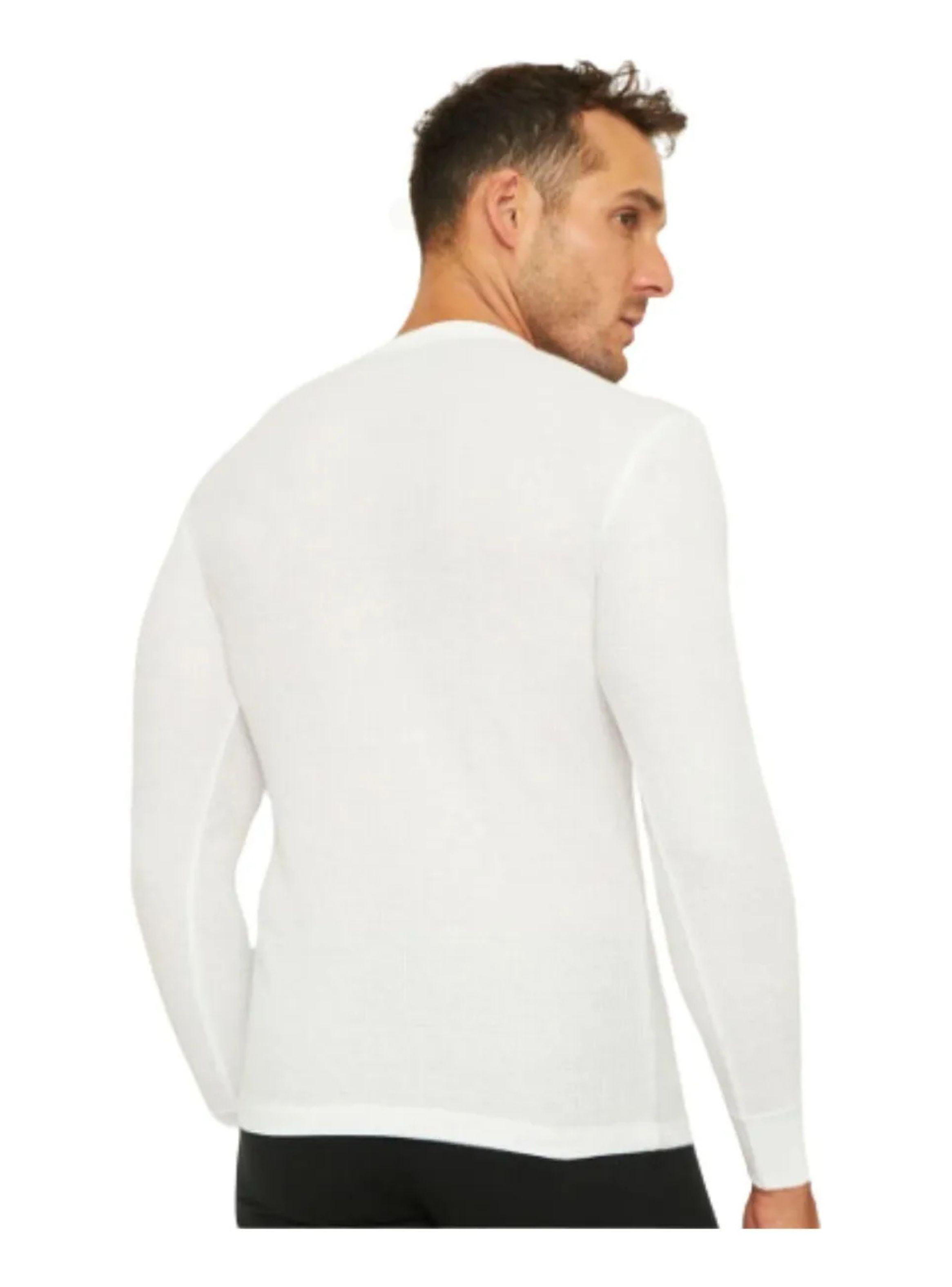 Camiseta Manga Larga Algodón, Negra, Gris, Blanco. Adulto 11-1