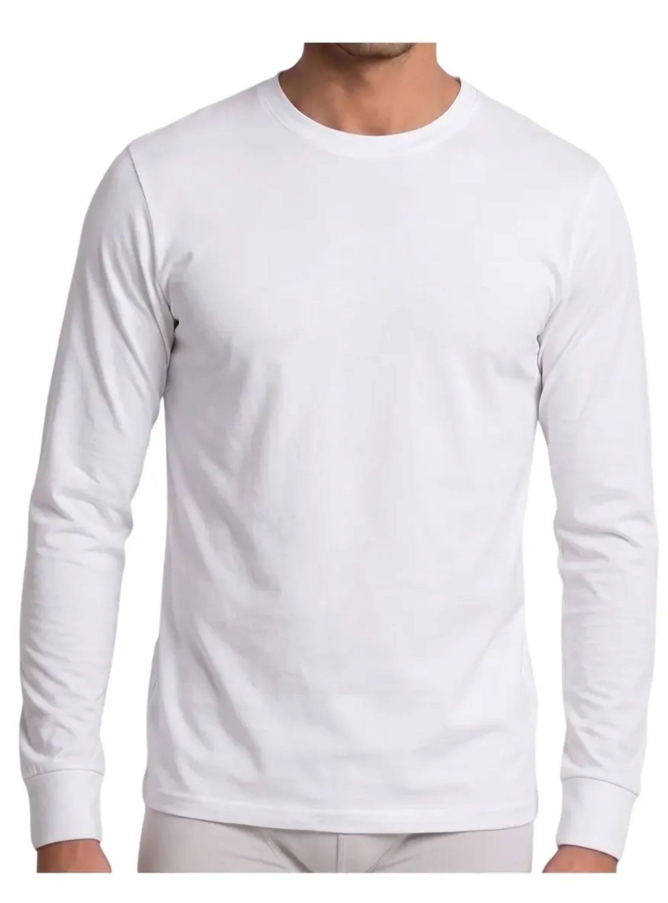 Camiseta Manga Larga Algodón, Negra, Gris, Blanco. Adulto 11-2
