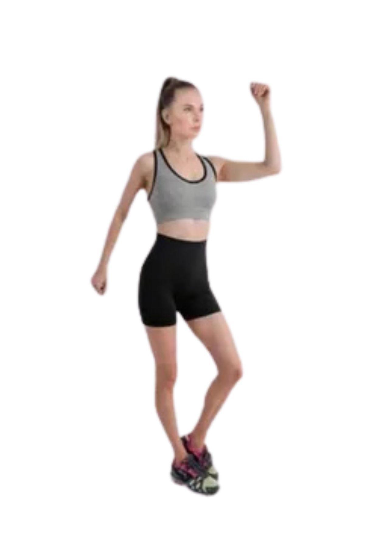 Calza Corta Mujer Control Abdomen Fitness Entrenamiento Gym 516-2