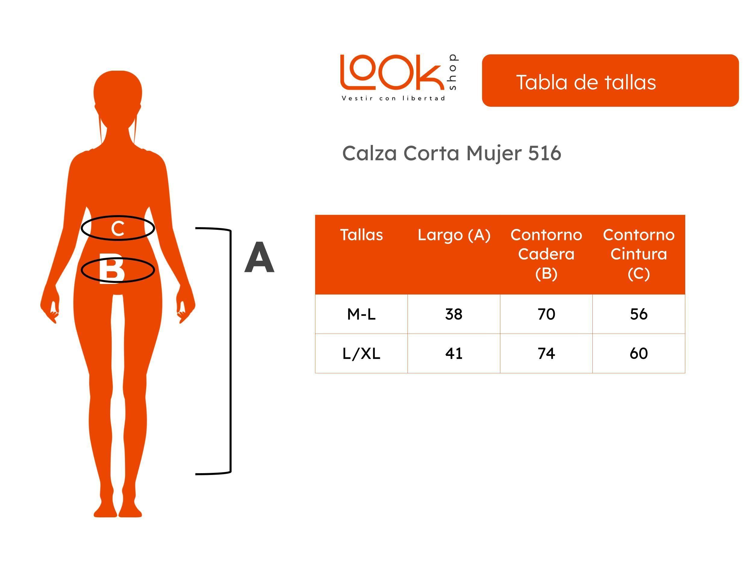 Calza Corta Mujer Control Abdomen Fitness Entrenamiento Gym 516-7