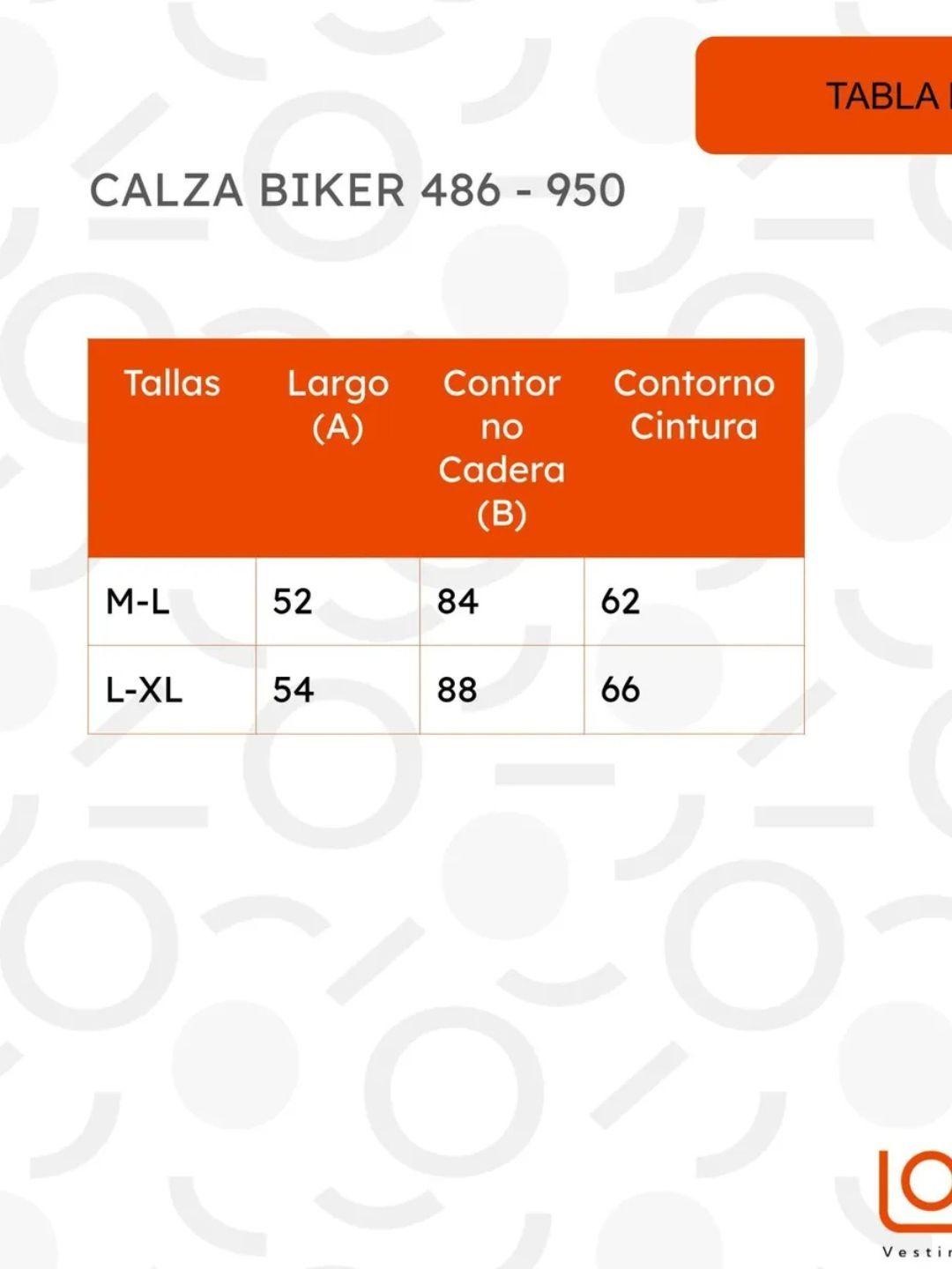 Calza Biker Corta. Short Deportivo Lycra 486-2
