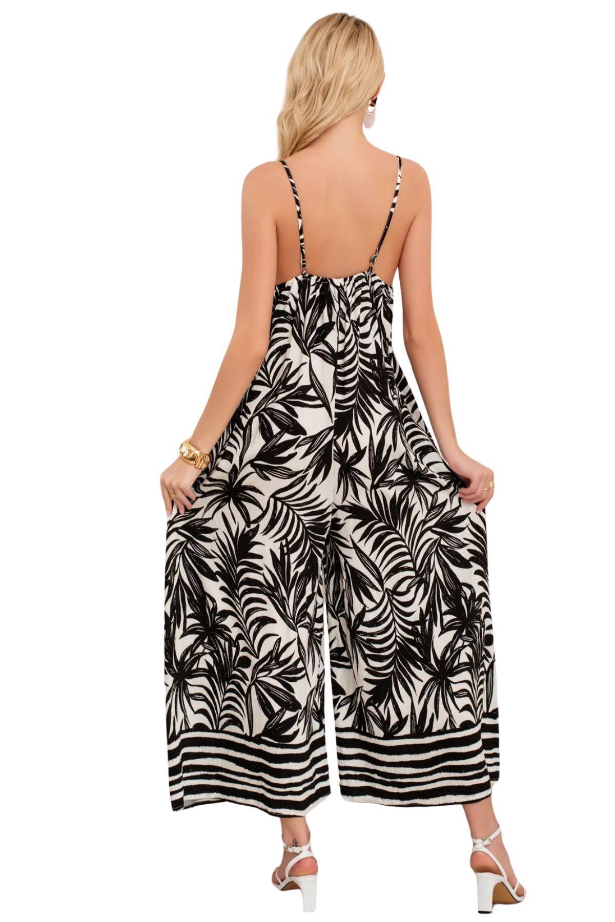 Enterito Palazzo Mujer Con Tirantes Ajustables Y Bolsillos 3353-2