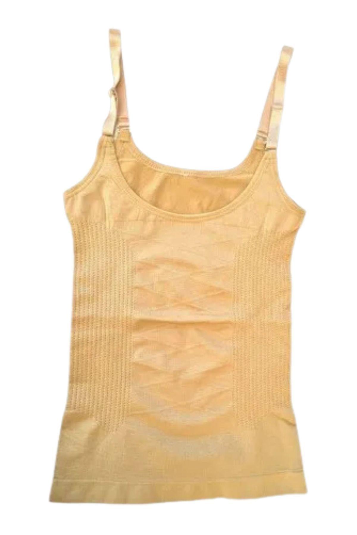 Camiseta Pabilo Reductora Mujer Faja Nylon Compresión 1000-2