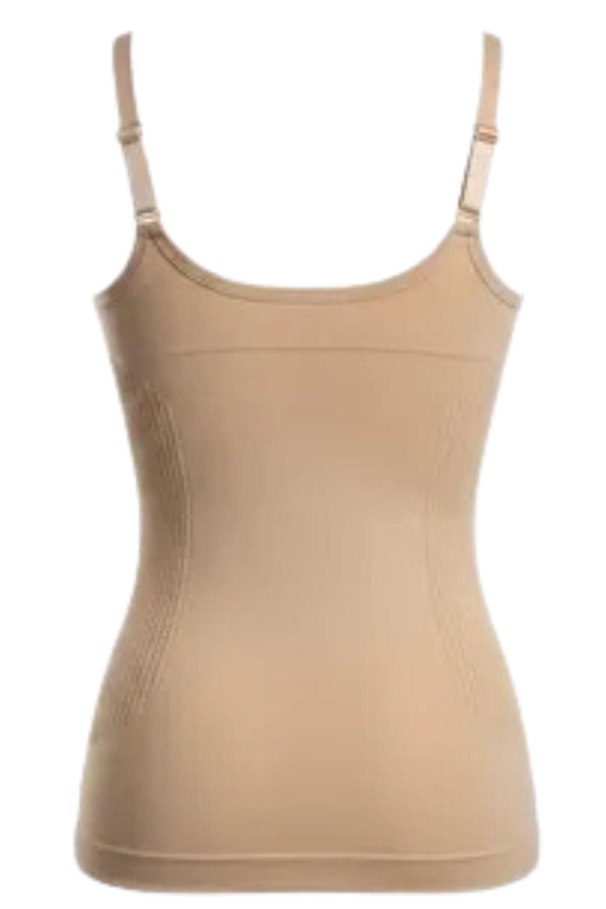 Camiseta Pabilo Reductora Mujer Faja Nylon Compresión 1000-2