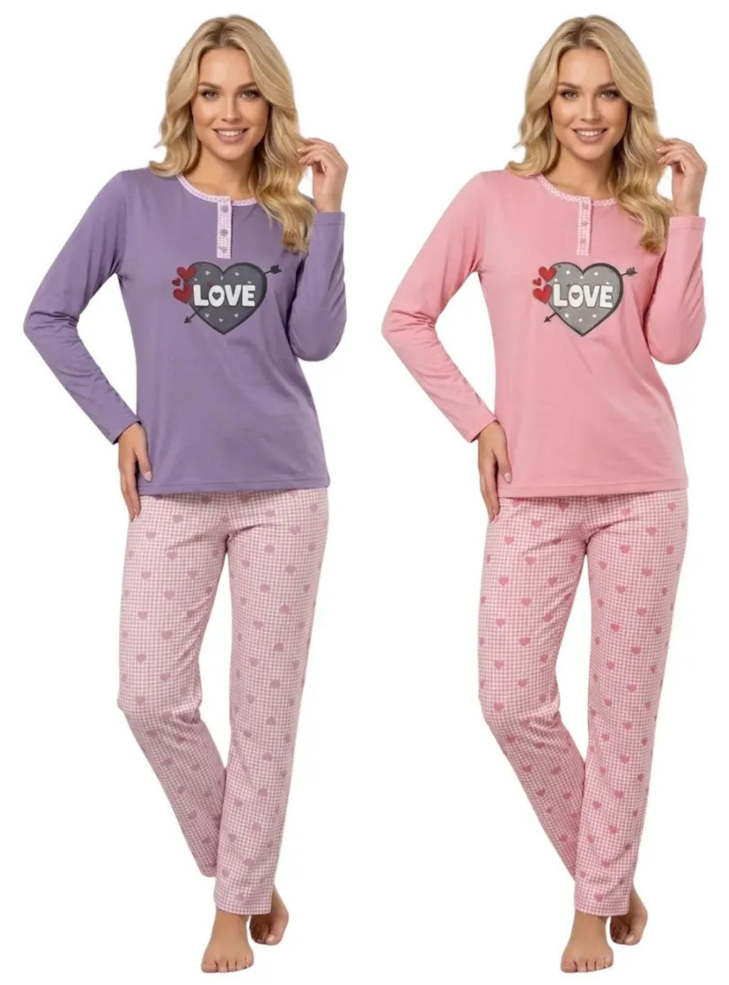 Pack 2 Pijama Mujer Manga Larga. Pantalón Y Polera. Oferta! 420-0